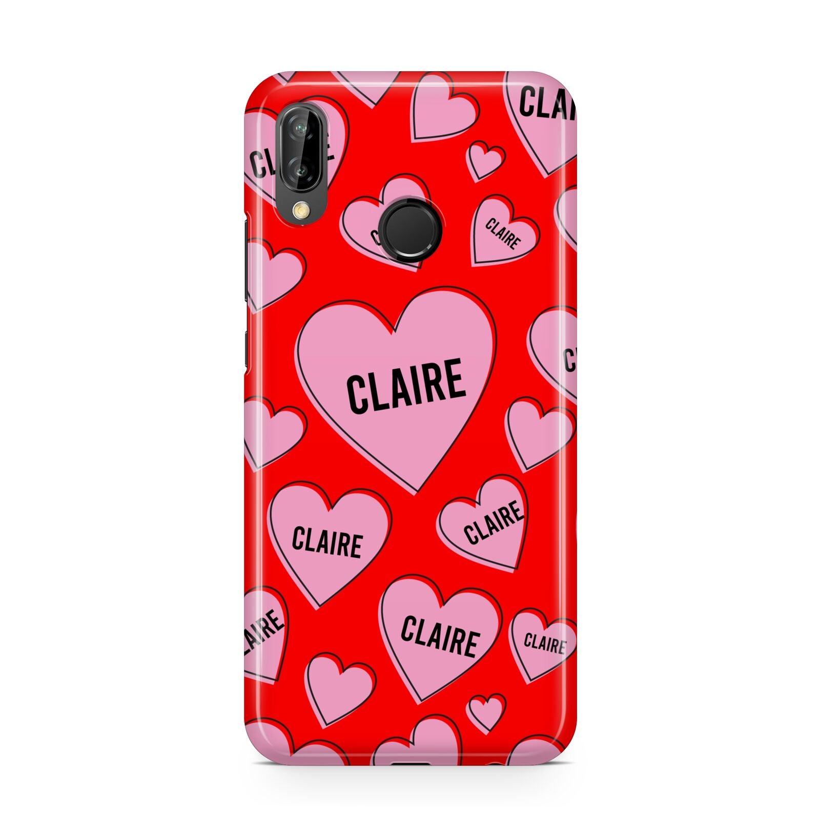 Personalised Hearts Huawei P20 Lite Phone Case