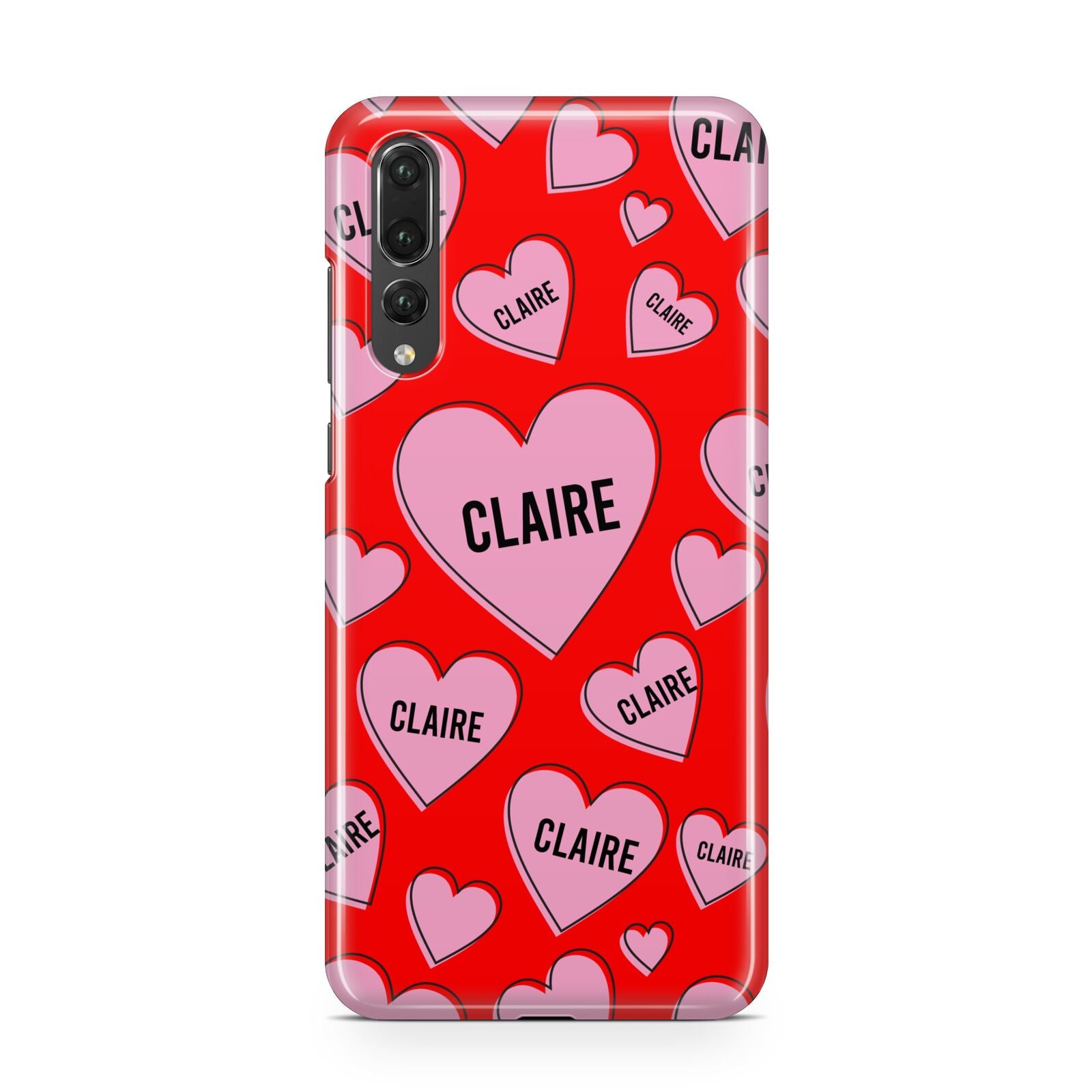 Personalised Hearts Huawei P20 Pro Phone Case