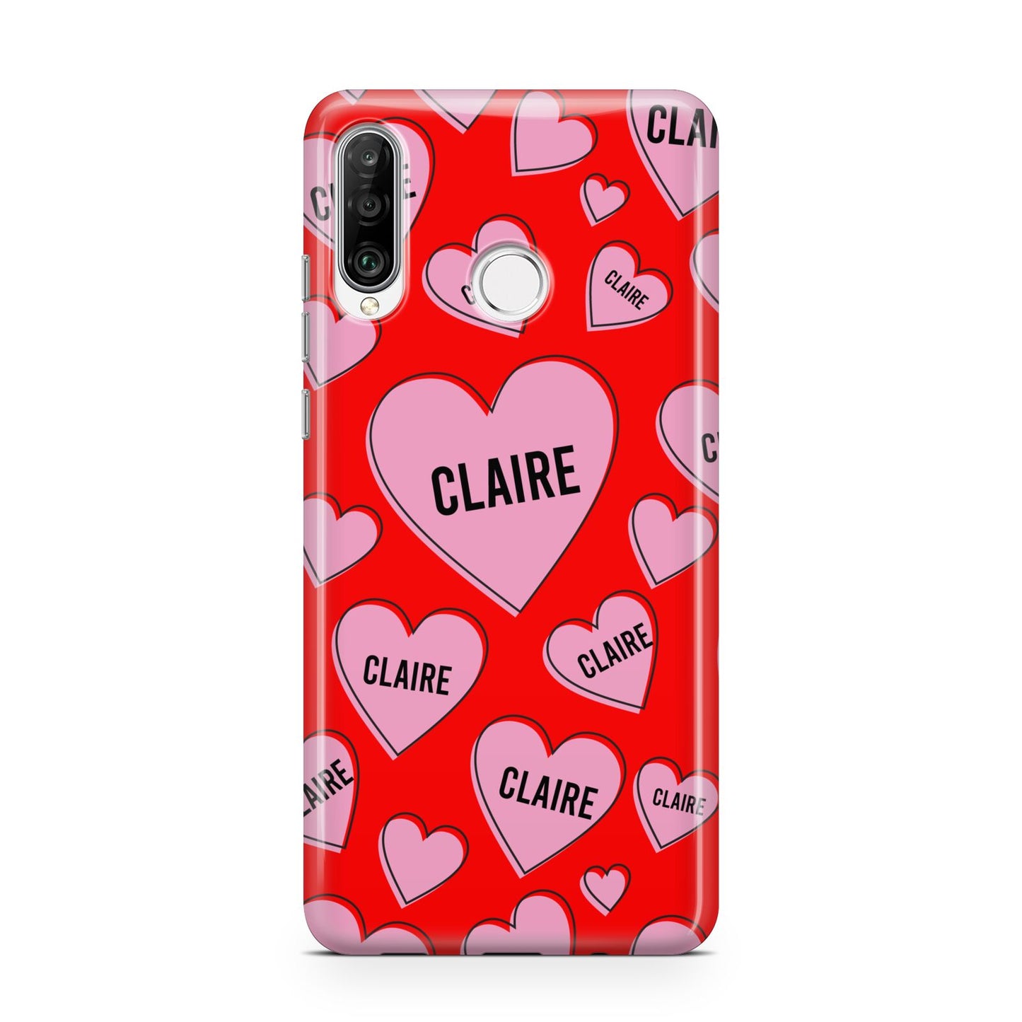 Personalised Hearts Huawei P30 Lite Phone Case