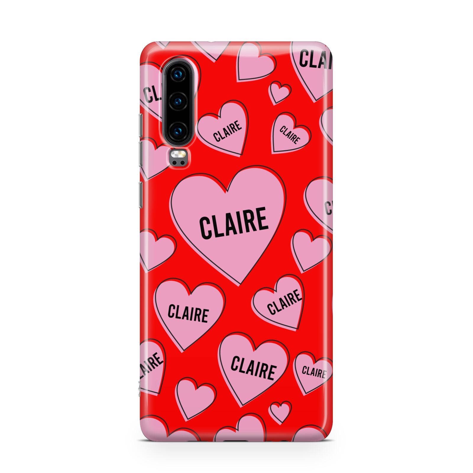 Personalised Hearts Huawei P30 Phone Case