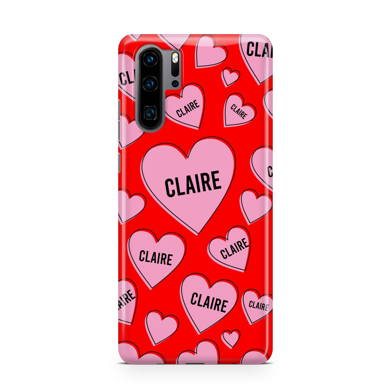 Personalised Hearts Huawei P30 Pro Phone Case