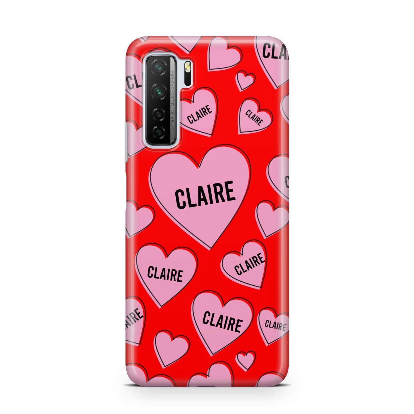 Personalised Hearts Huawei P40 Lite 5G Phone Case