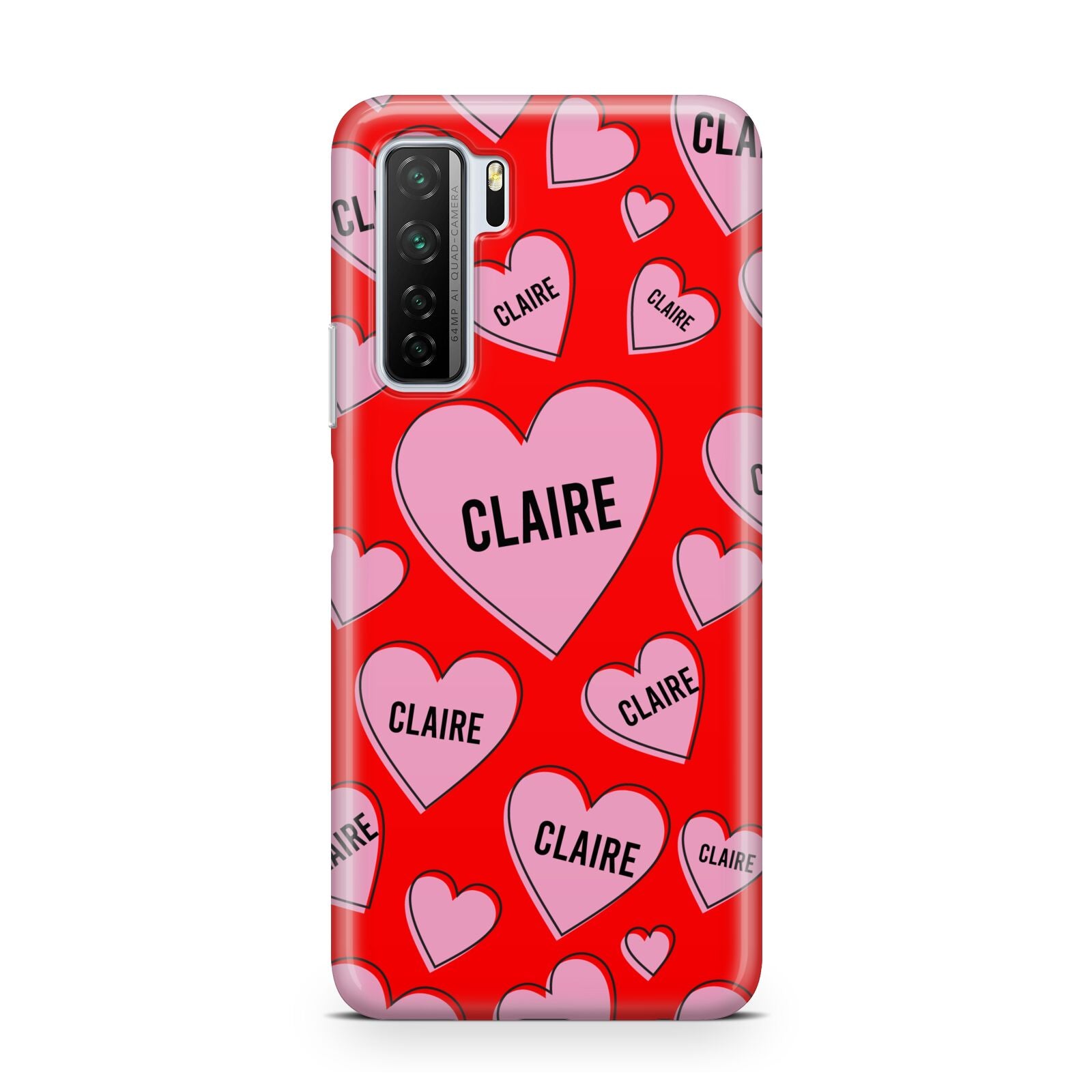 Personalised Hearts Huawei P40 Lite 5G Phone Case