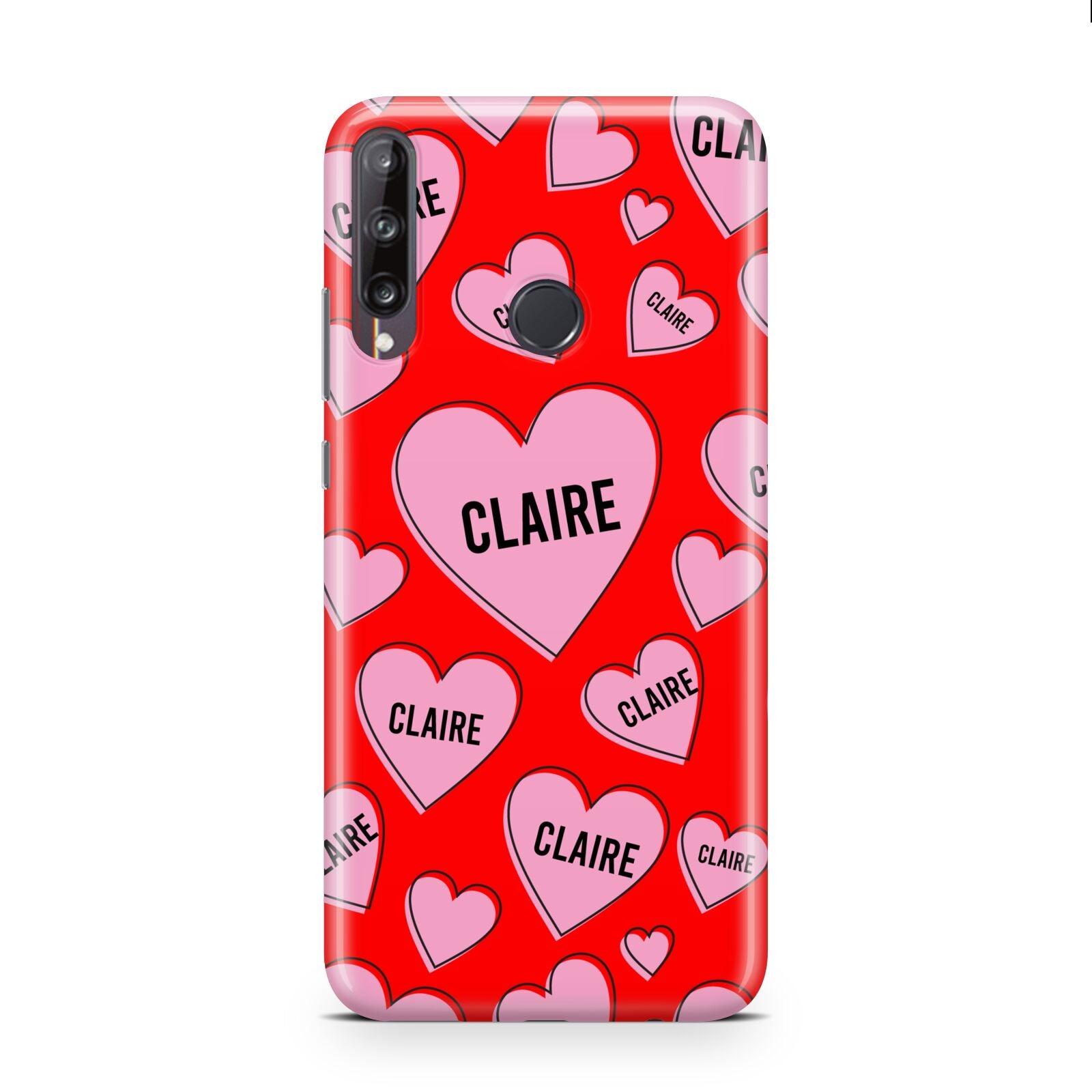 Personalised Hearts Huawei P40 Lite E Phone Case