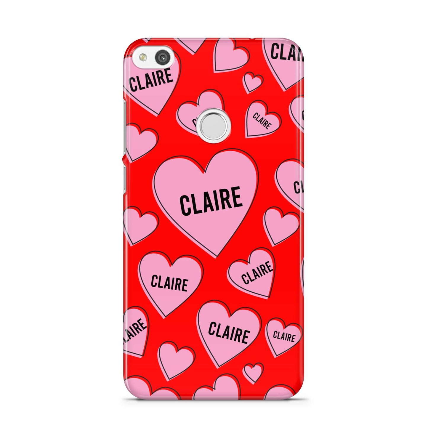 Personalised Hearts Huawei P8 Lite Case