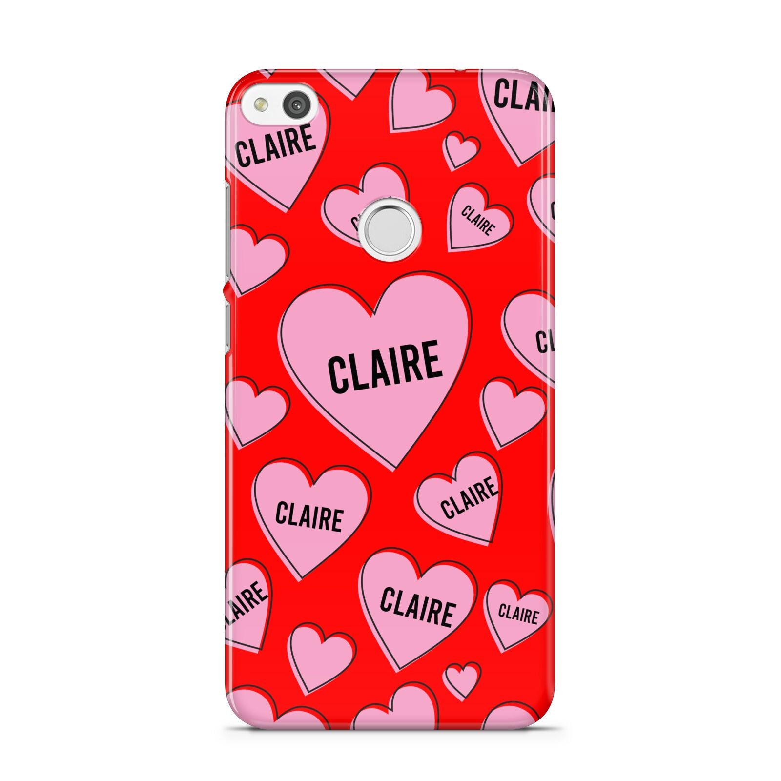 Personalised Hearts Huawei P8 Lite Case