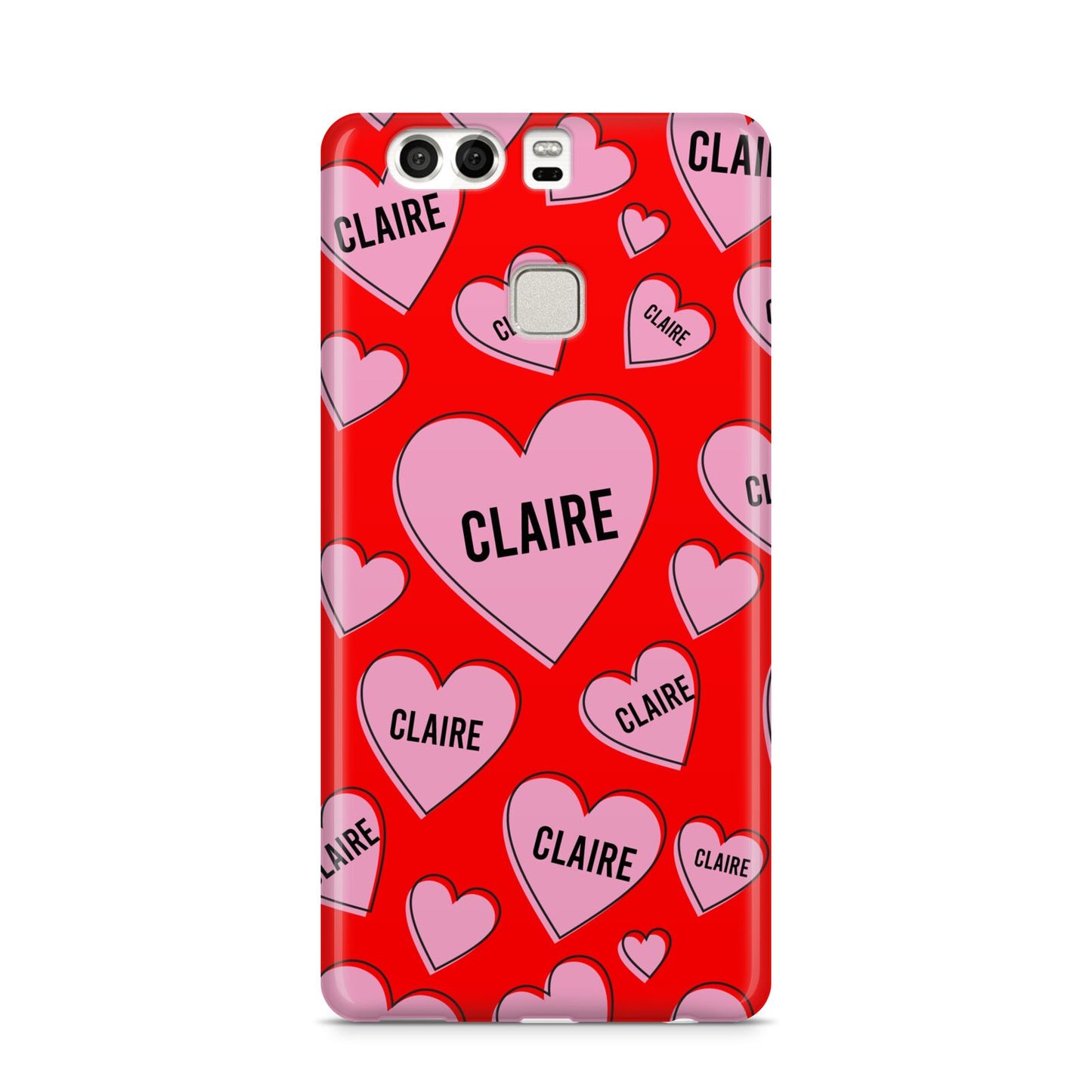 Personalised Hearts Huawei P9 Case