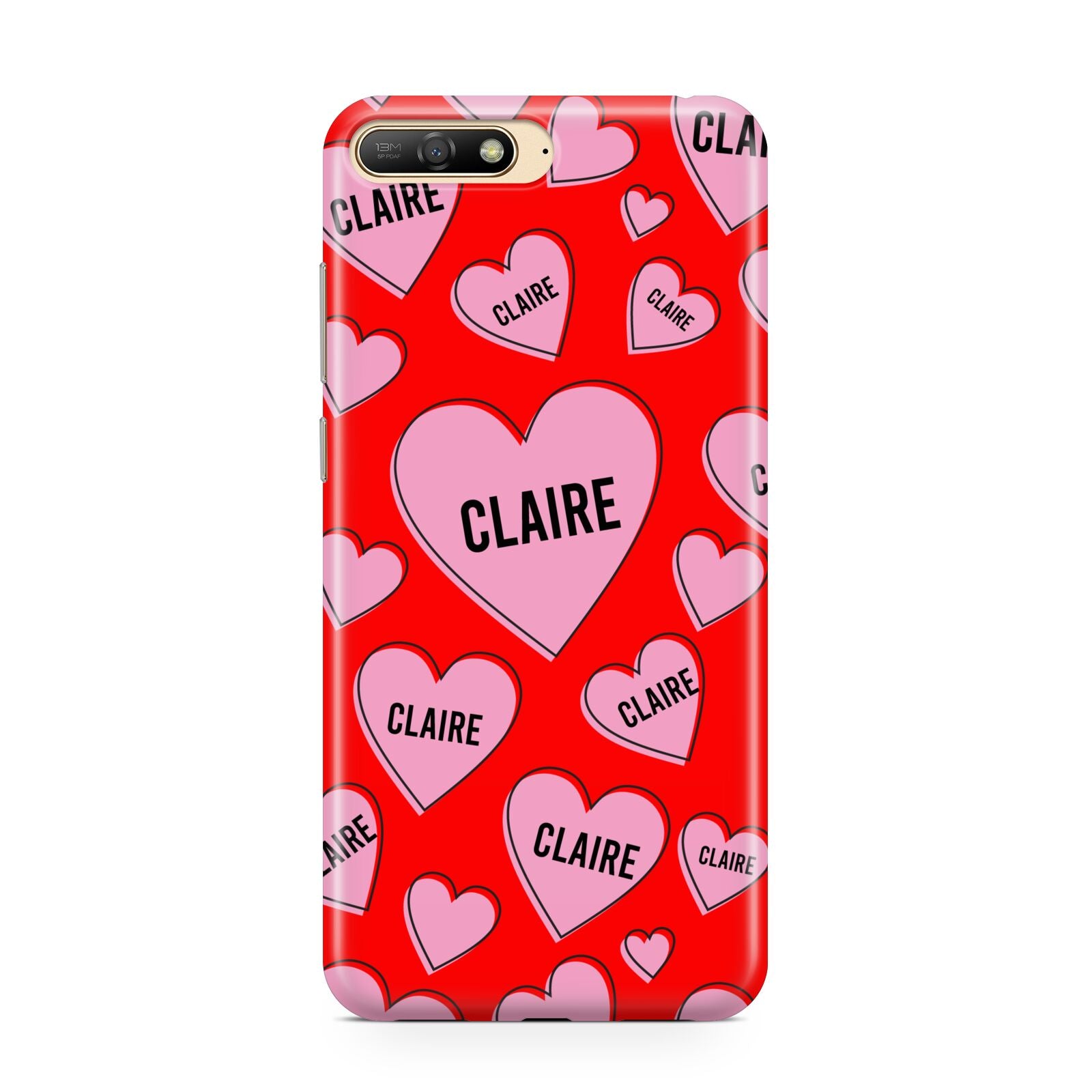 Personalised Hearts Huawei Y6 2018