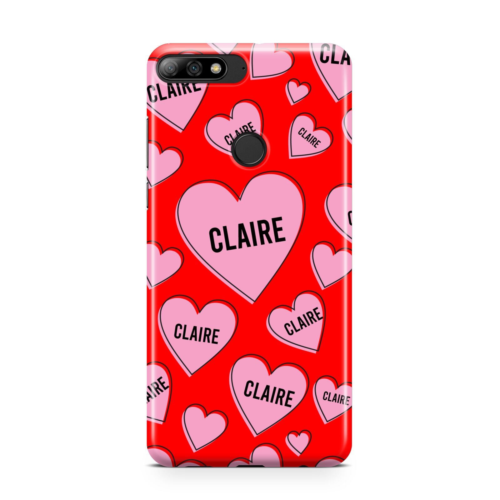 Personalised Hearts Huawei Y7 2018