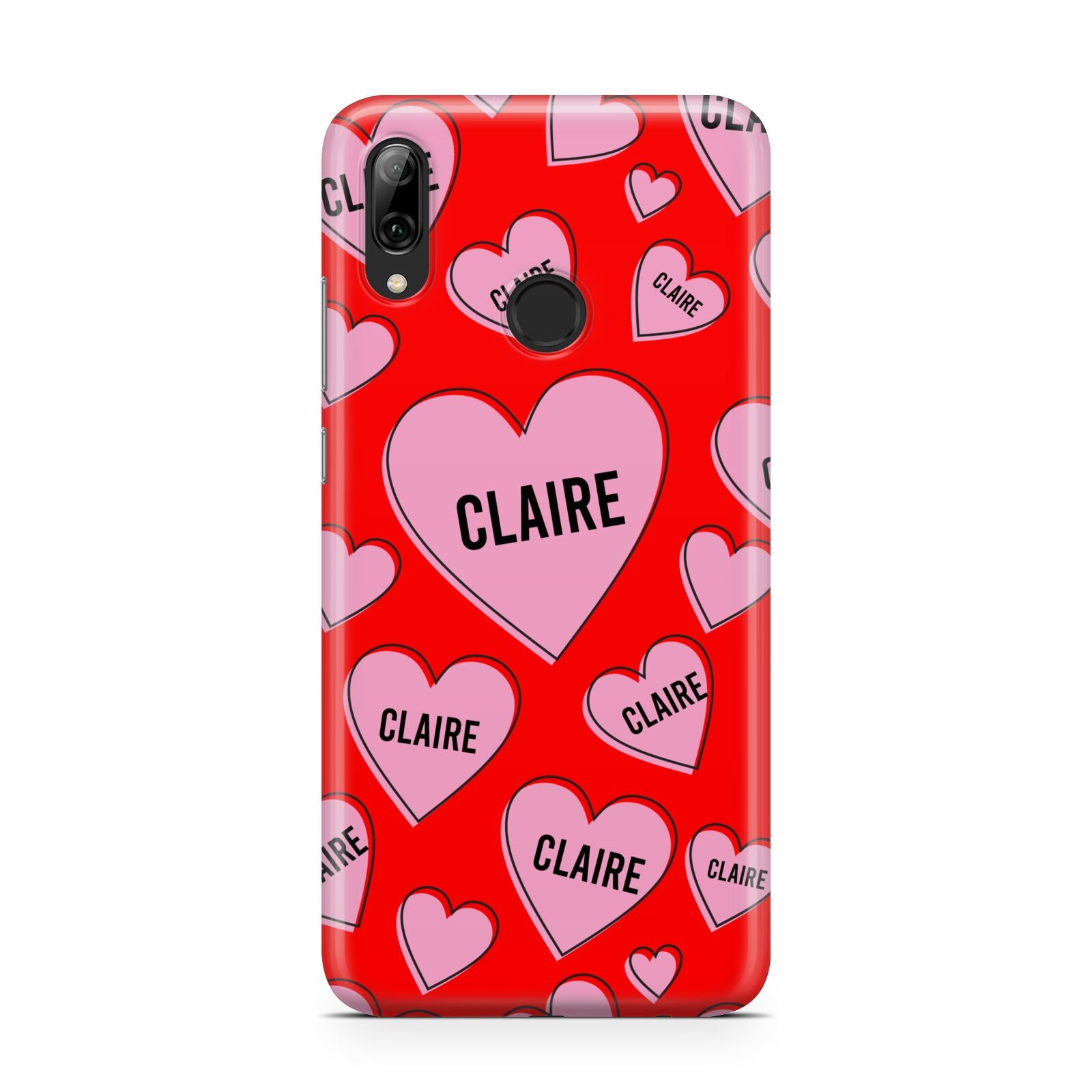 Personalised Hearts Huawei Y7 2019