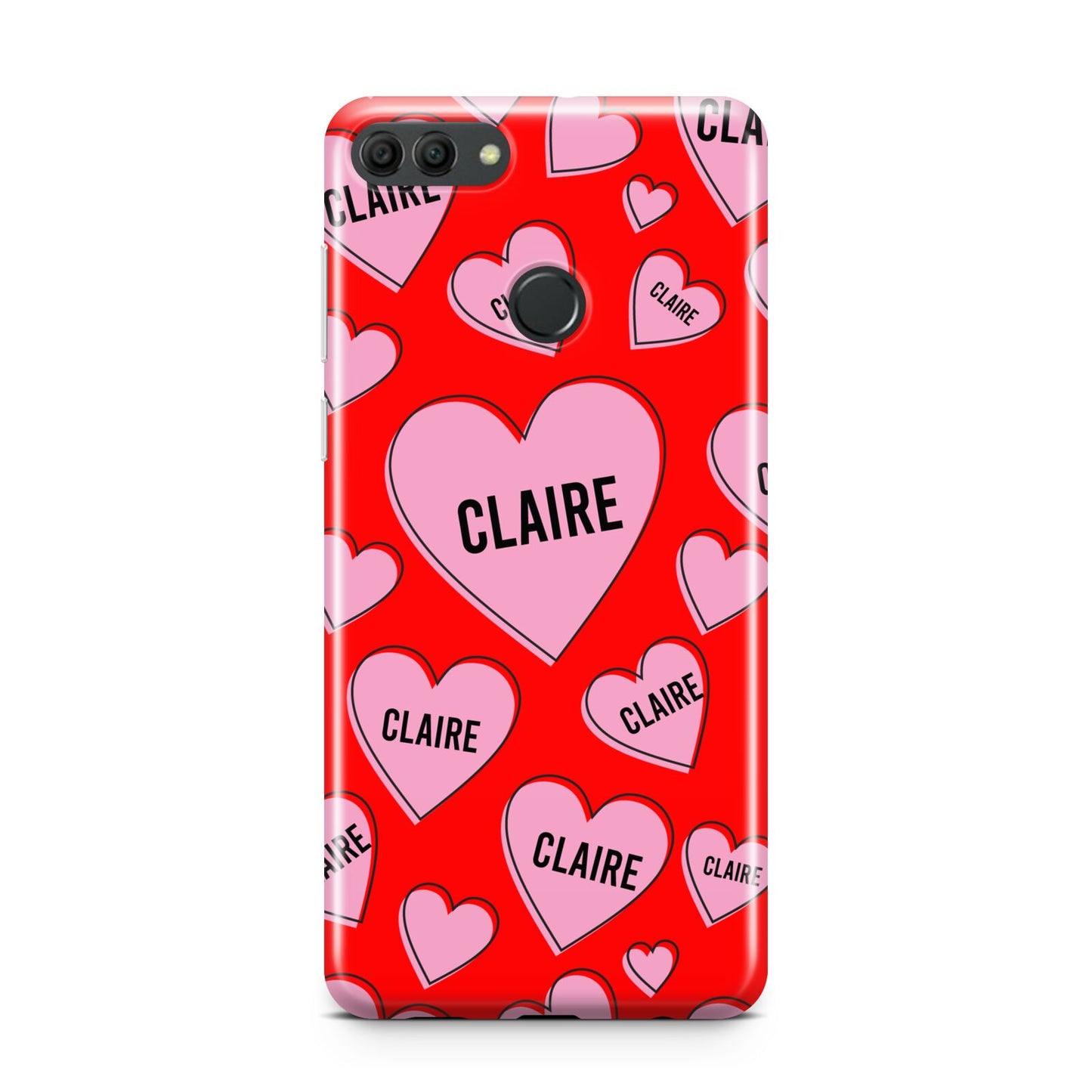 Personalised Hearts Huawei Y9 2018