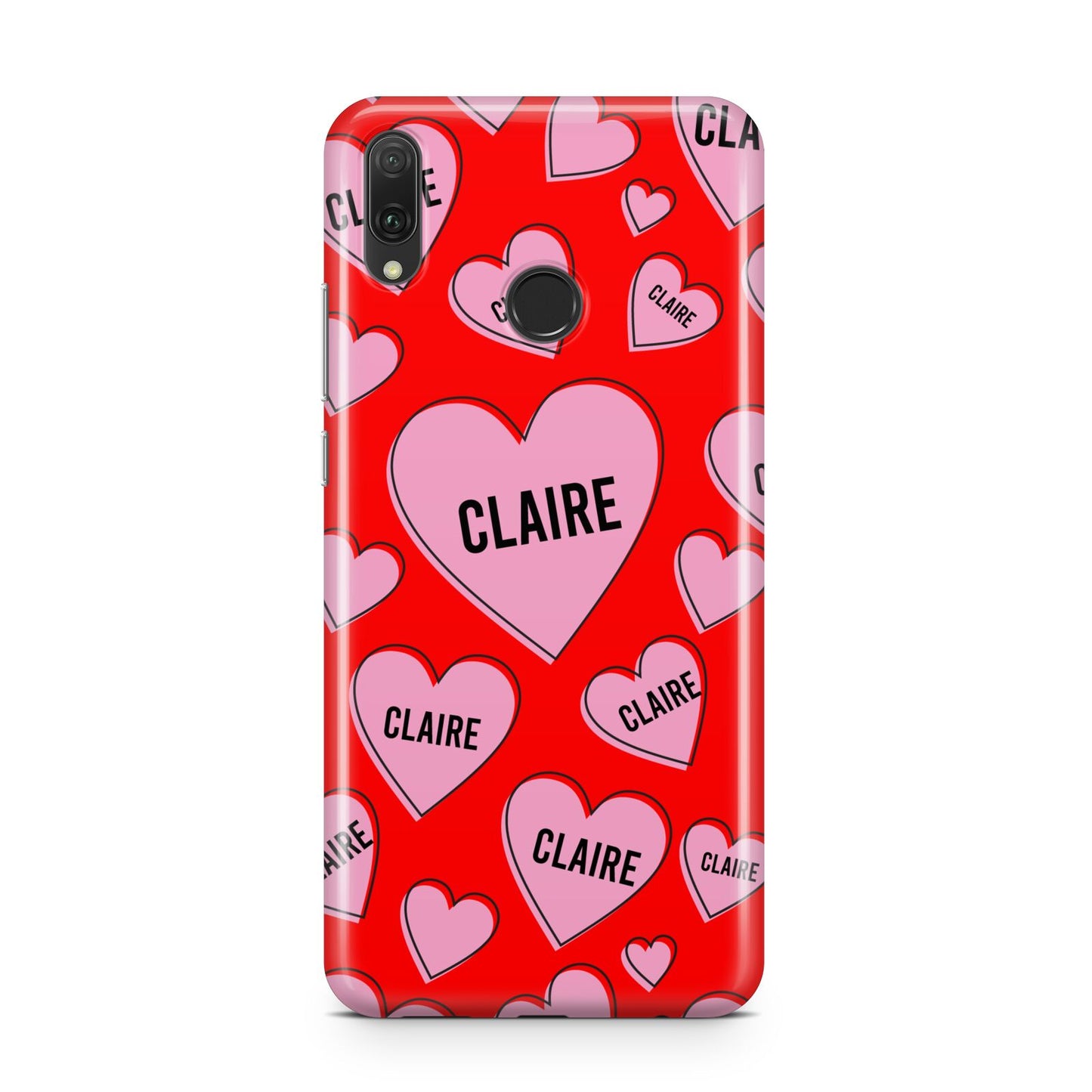 Personalised Hearts Huawei Y9 2019