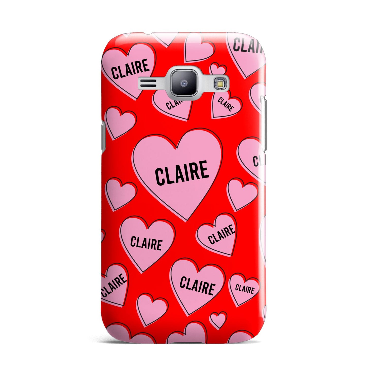 Personalised Hearts Samsung Galaxy J1 2015 Case