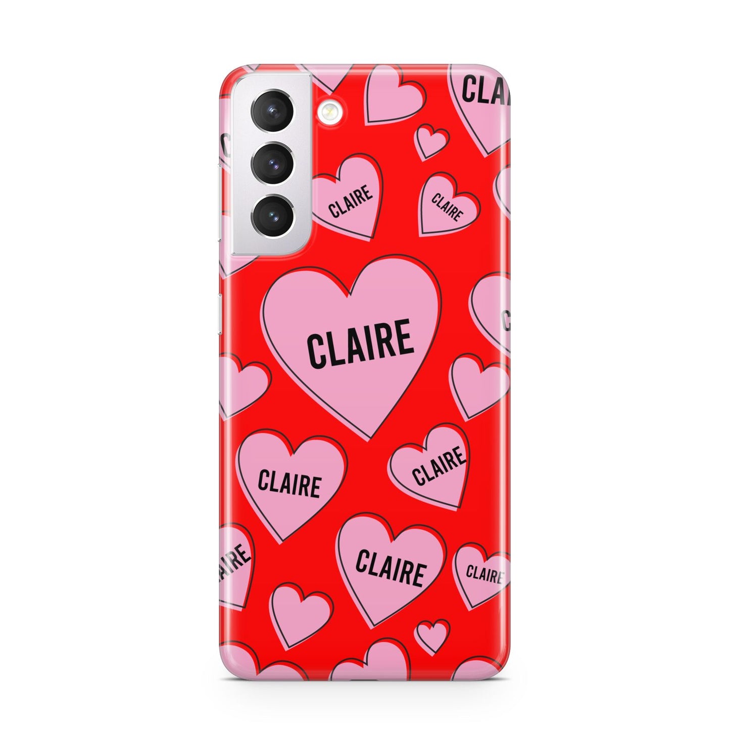 Personalised Hearts Samsung S21 Case