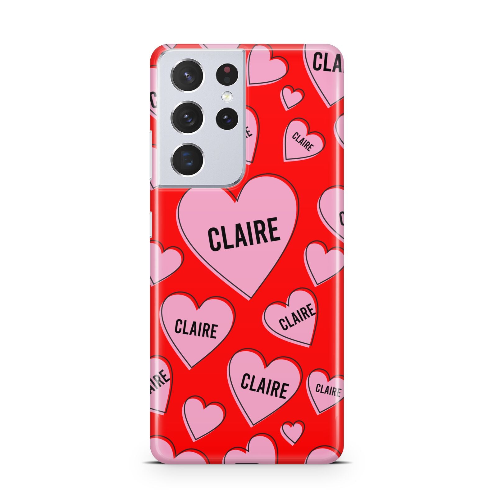 Personalised Hearts Samsung S21 Ultra Case