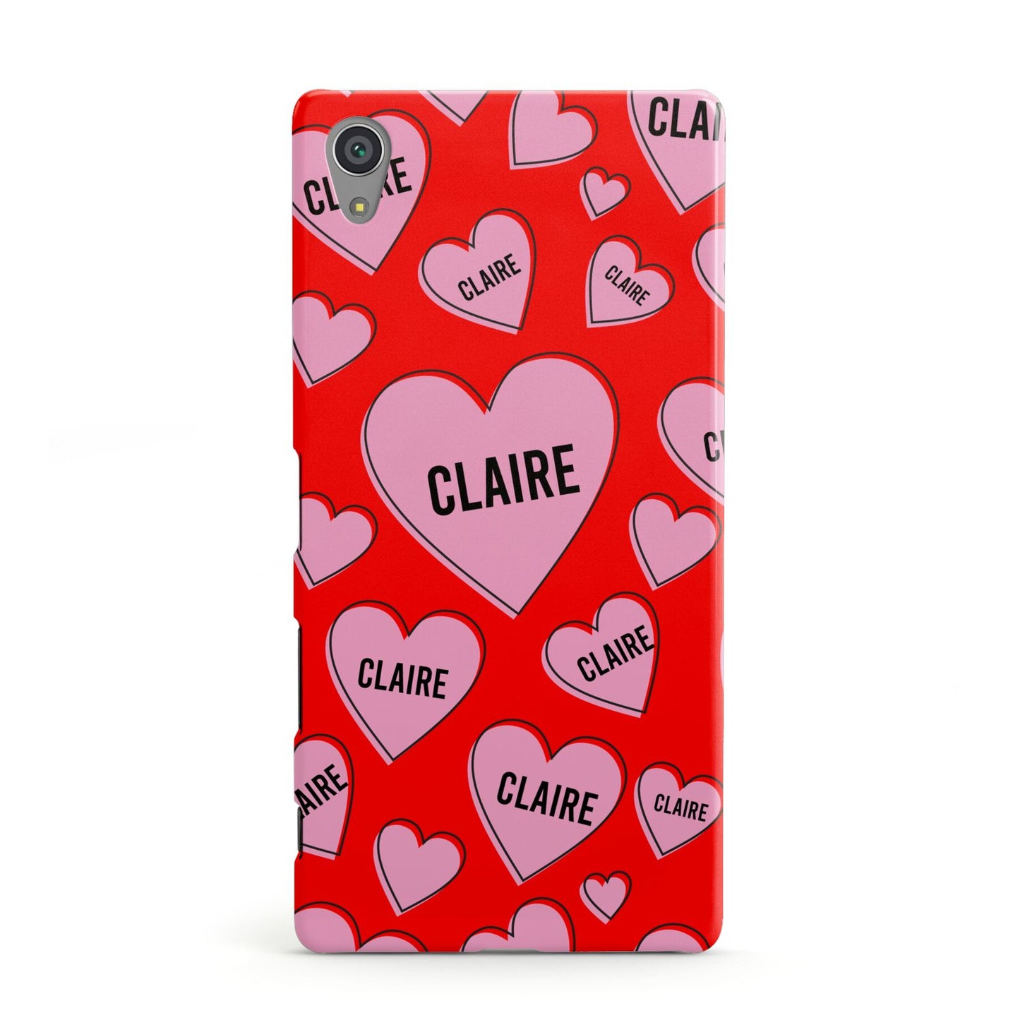 Personalised Hearts Sony Xperia Case