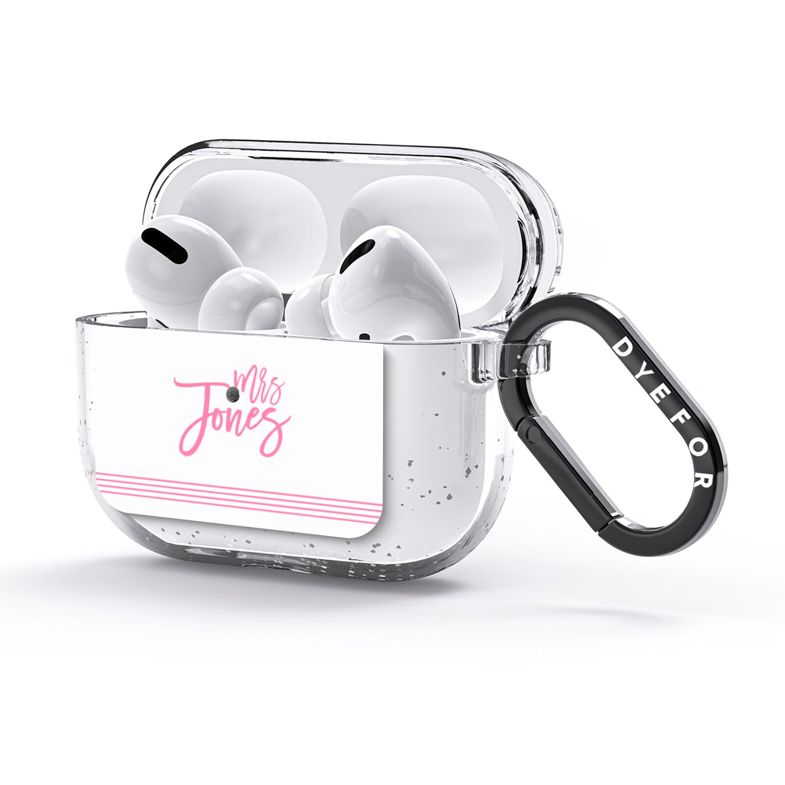 Personalised Hers AirPods Glitter Case 3rd Gen Side Image