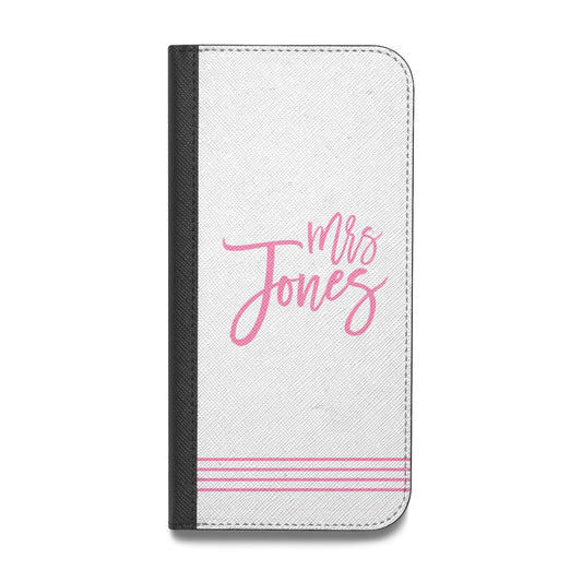 Personalised Hers Vegan Leather Flip iPhone Case