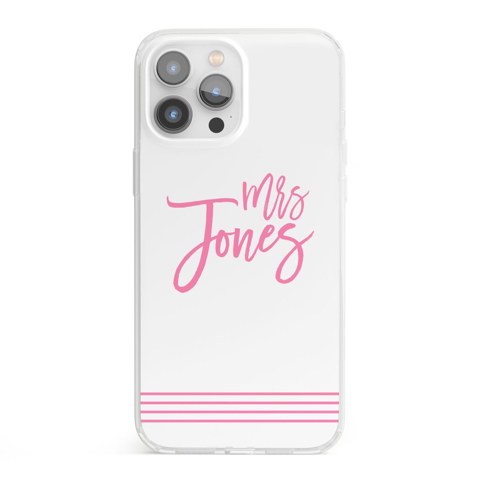 Personalised Hers iPhone 13 Pro Max Clear Bumper Case