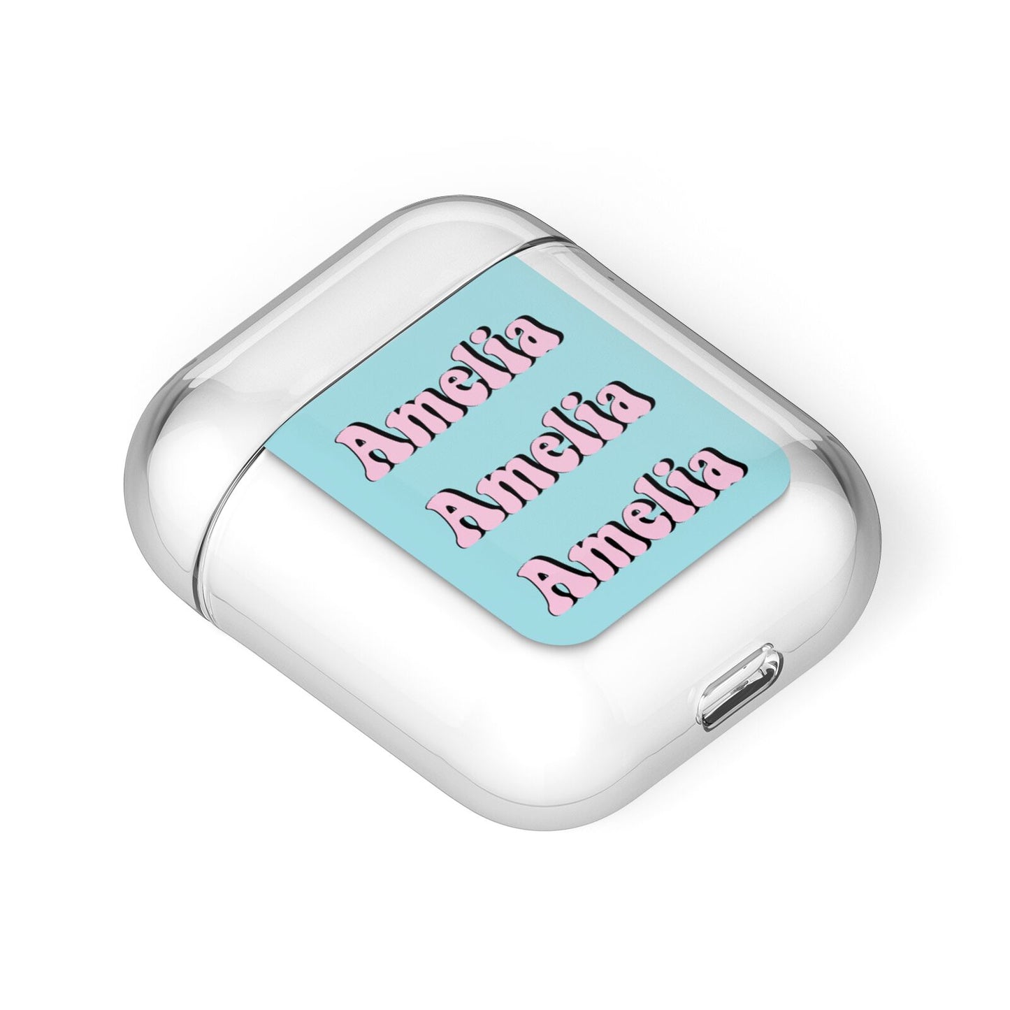 Personalised Hippie AirPods Case Laid Flat