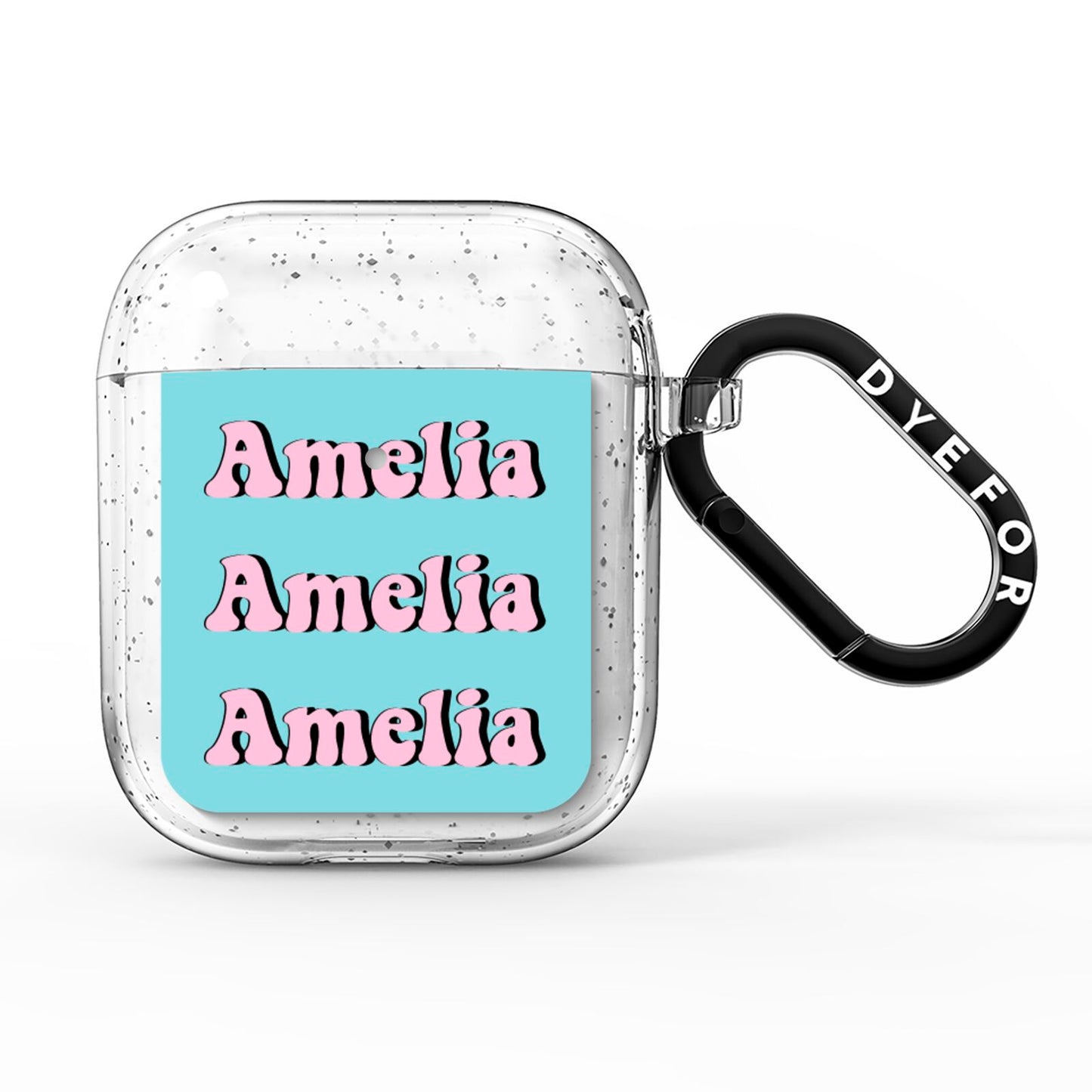 Personalised Hippie AirPods Glitter Case