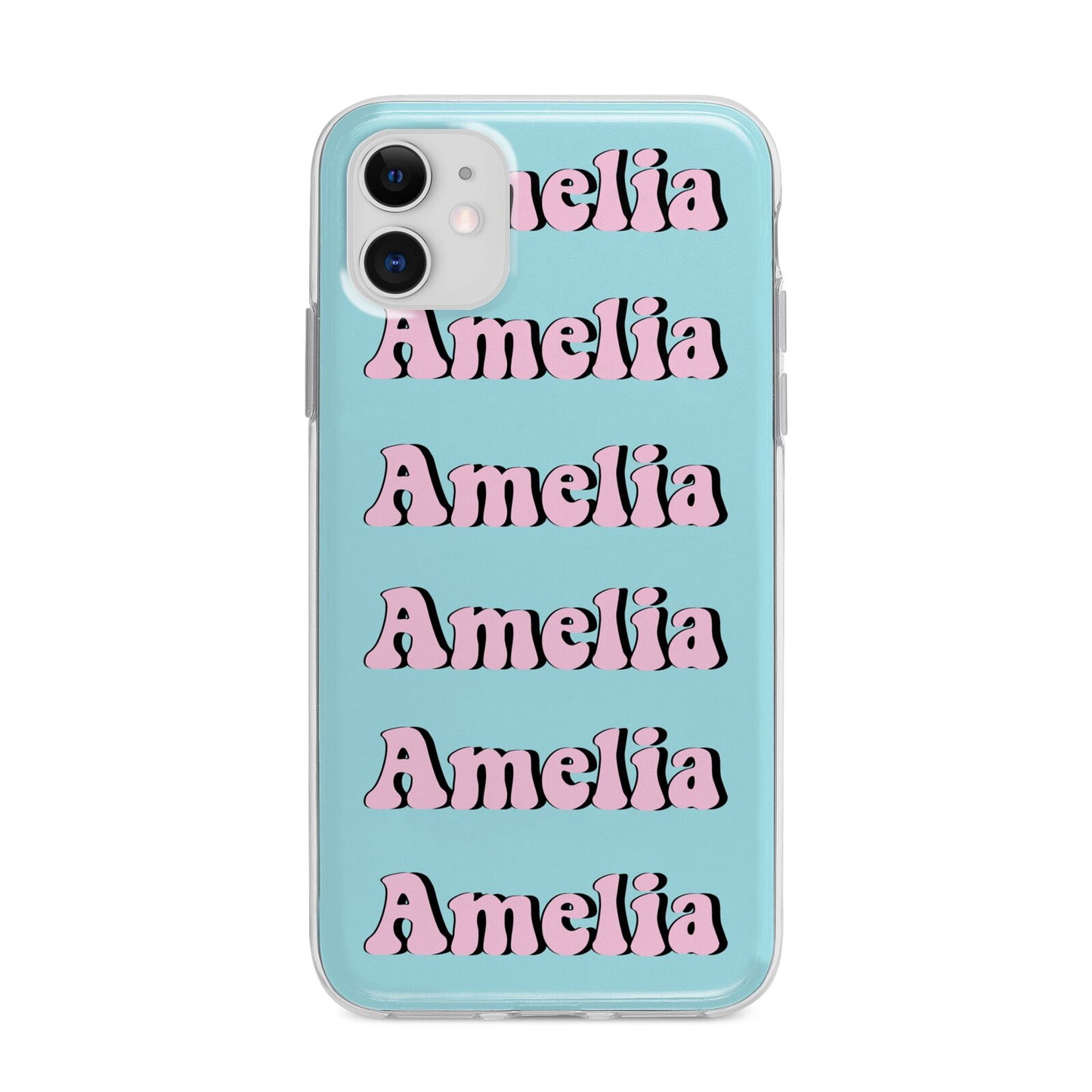 Personalised Hippie Apple iPhone 11 in White with Bumper Case