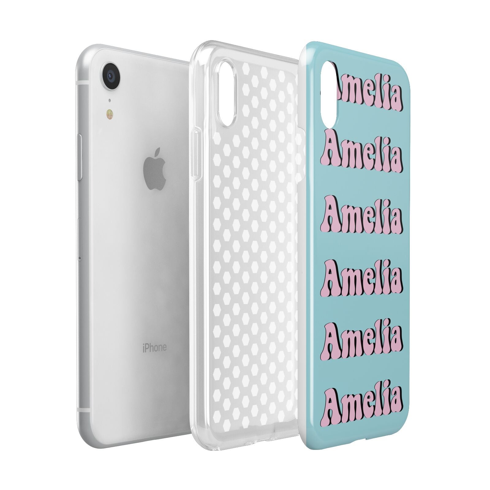 Personalised Hippie Apple iPhone XR White 3D Tough Case Expanded view