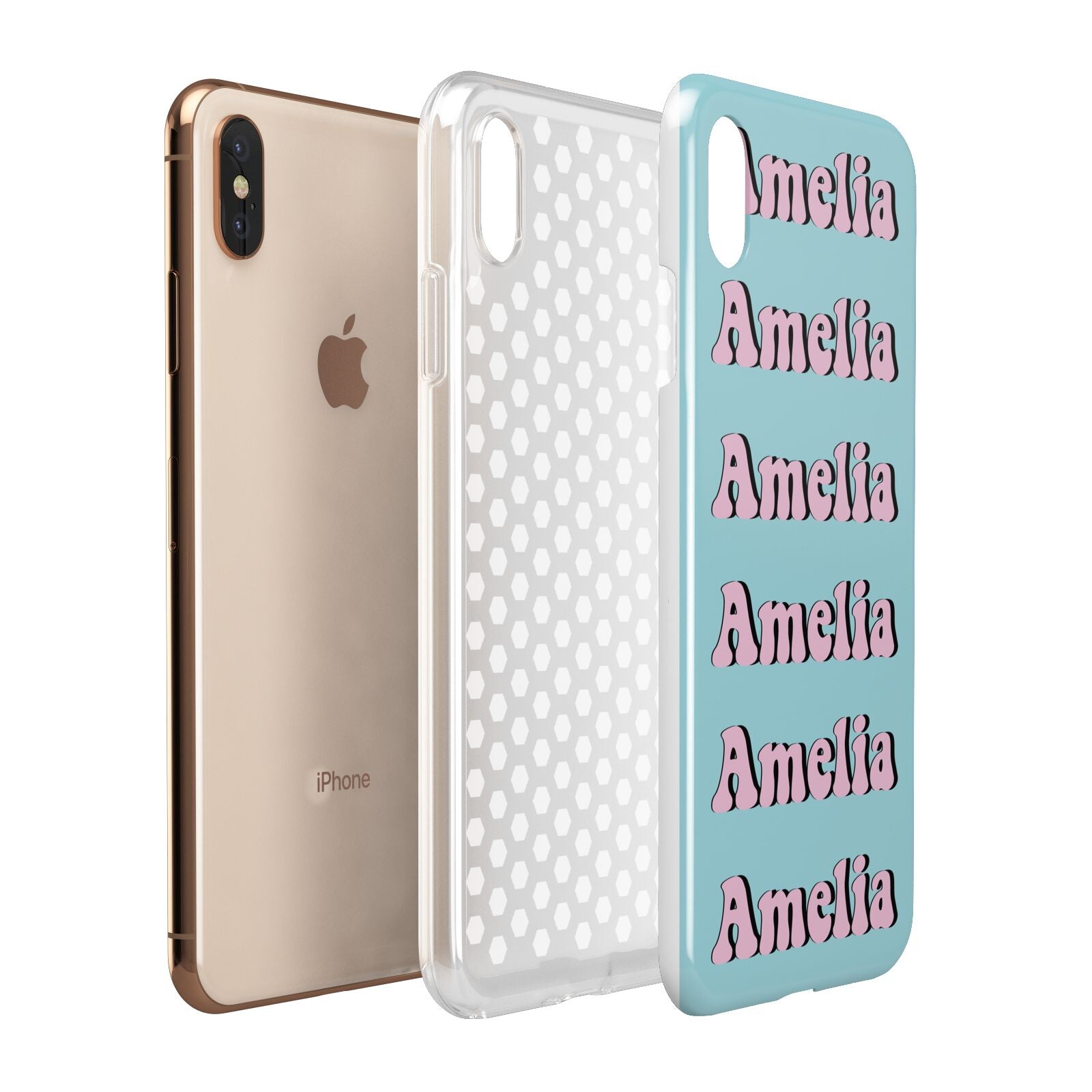 Personalised Hippie Apple iPhone Xs Max 3D Tough Case Expanded View