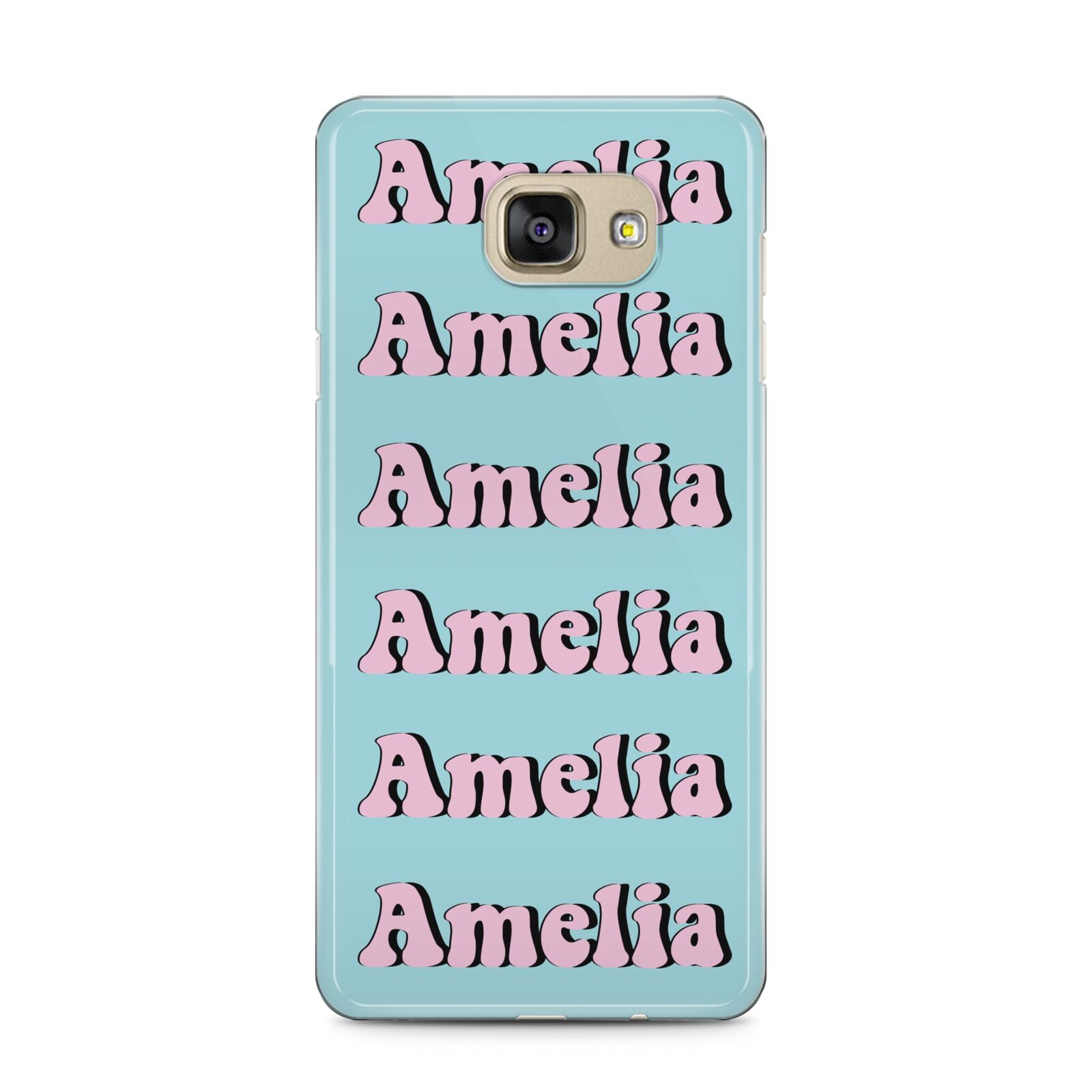 Personalised Hippie Samsung Galaxy A5 2016 Case on gold phone