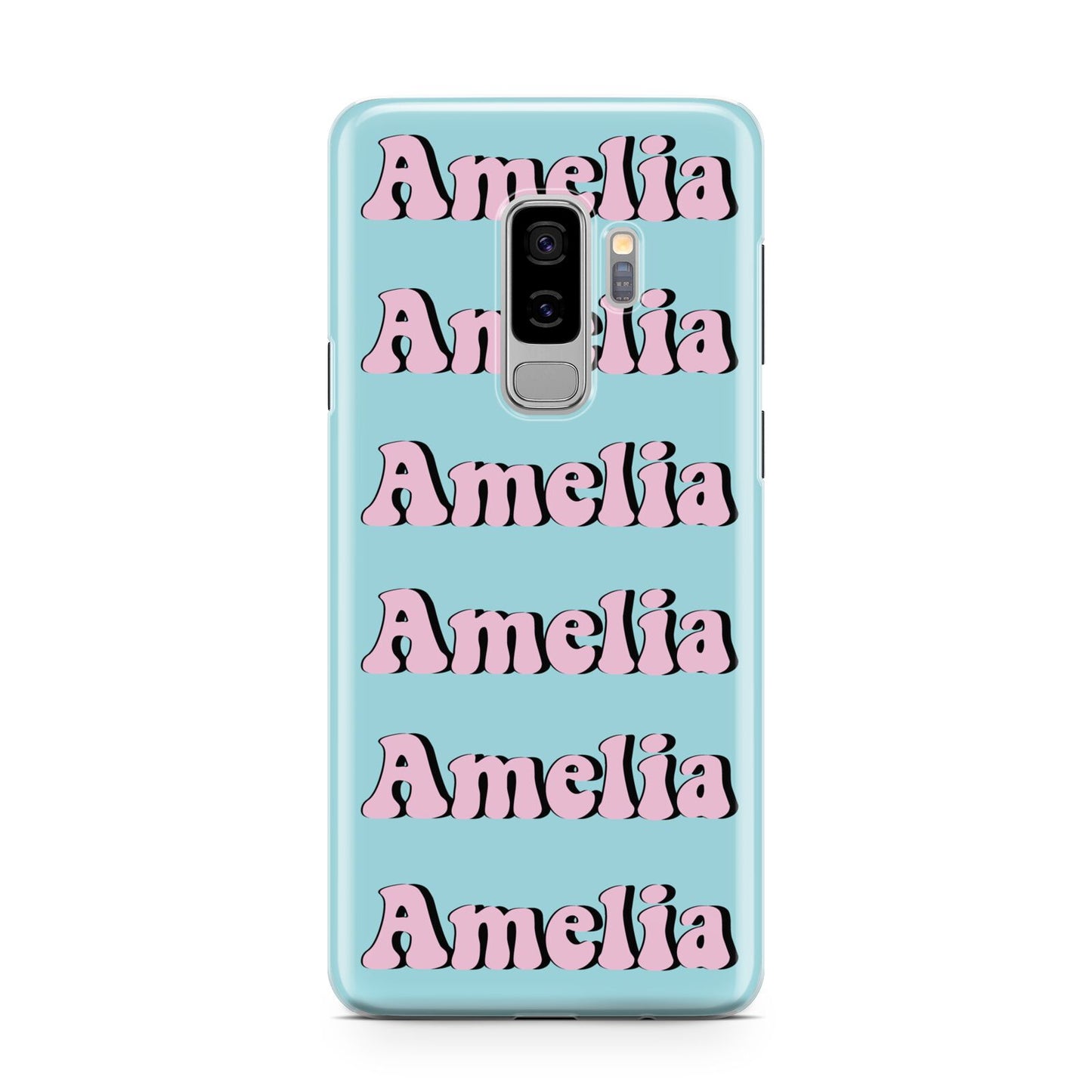 Personalised Hippie Samsung Galaxy S9 Plus Case on Silver phone