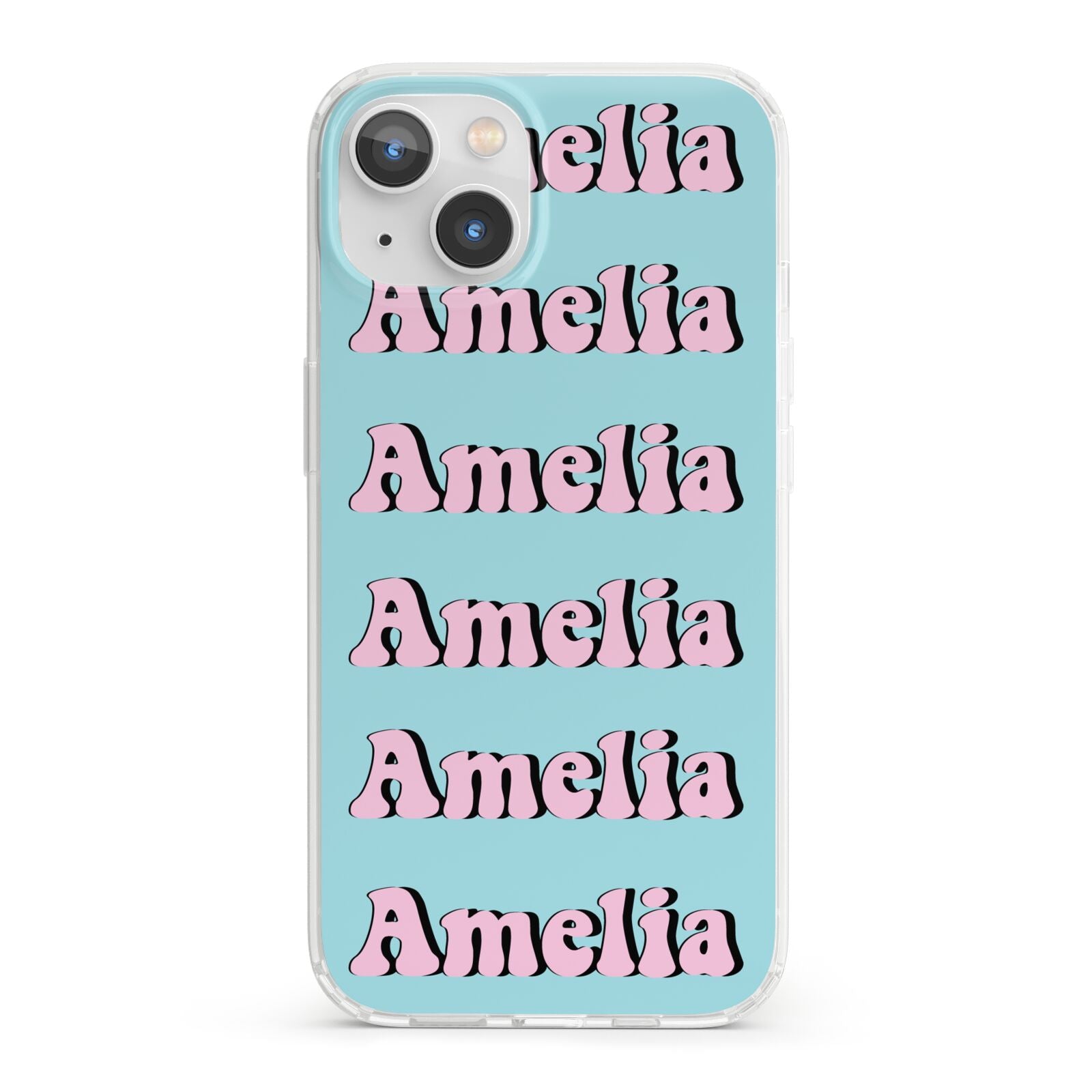 Personalised Hippie iPhone 13 Clear Bumper Case