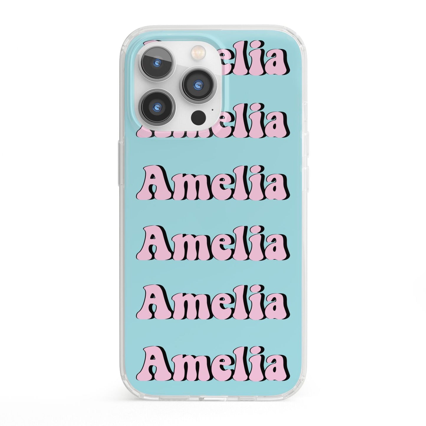 Personalised Hippie iPhone 13 Pro Clear Bumper Case