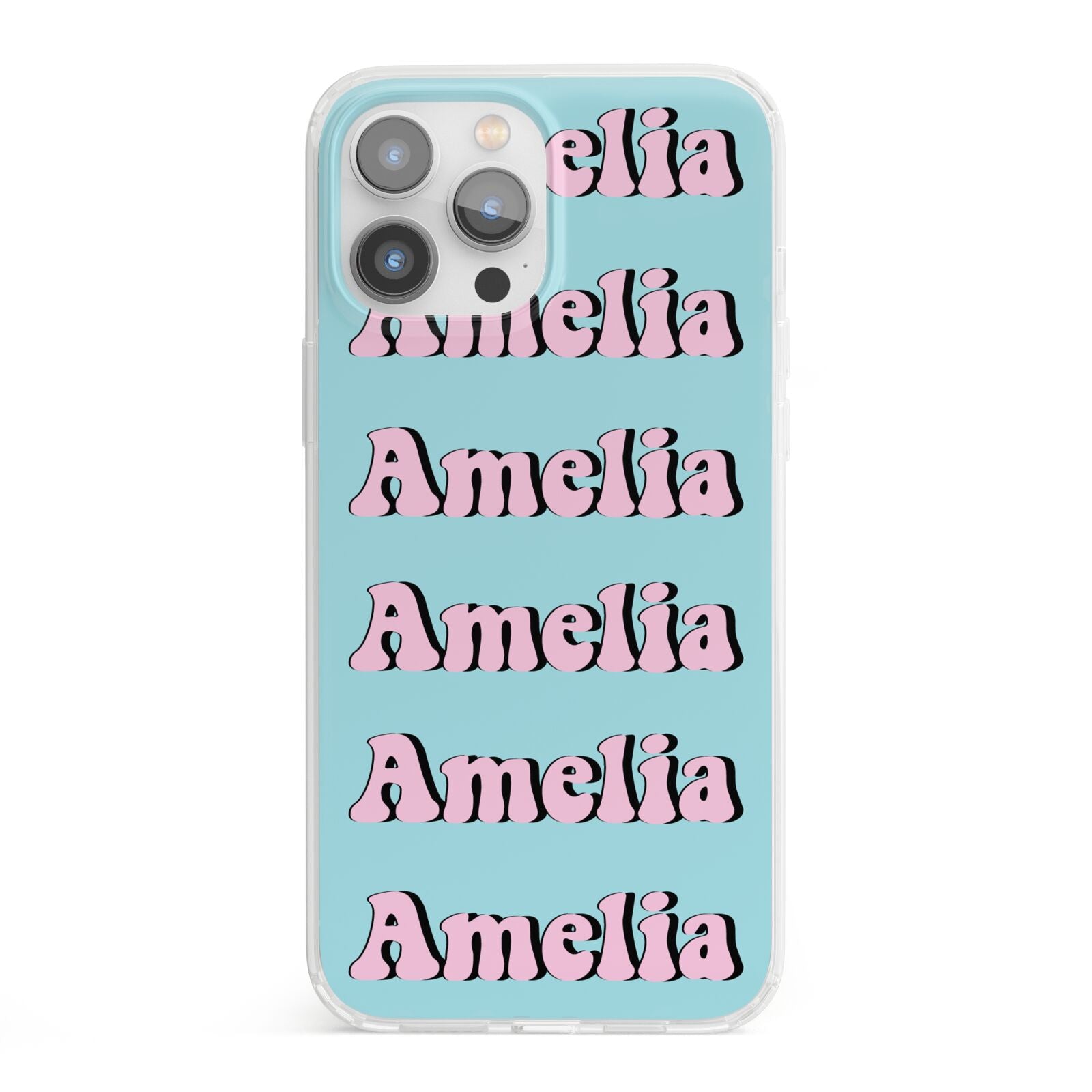 Personalised Hippie iPhone 13 Pro Max Clear Bumper Case