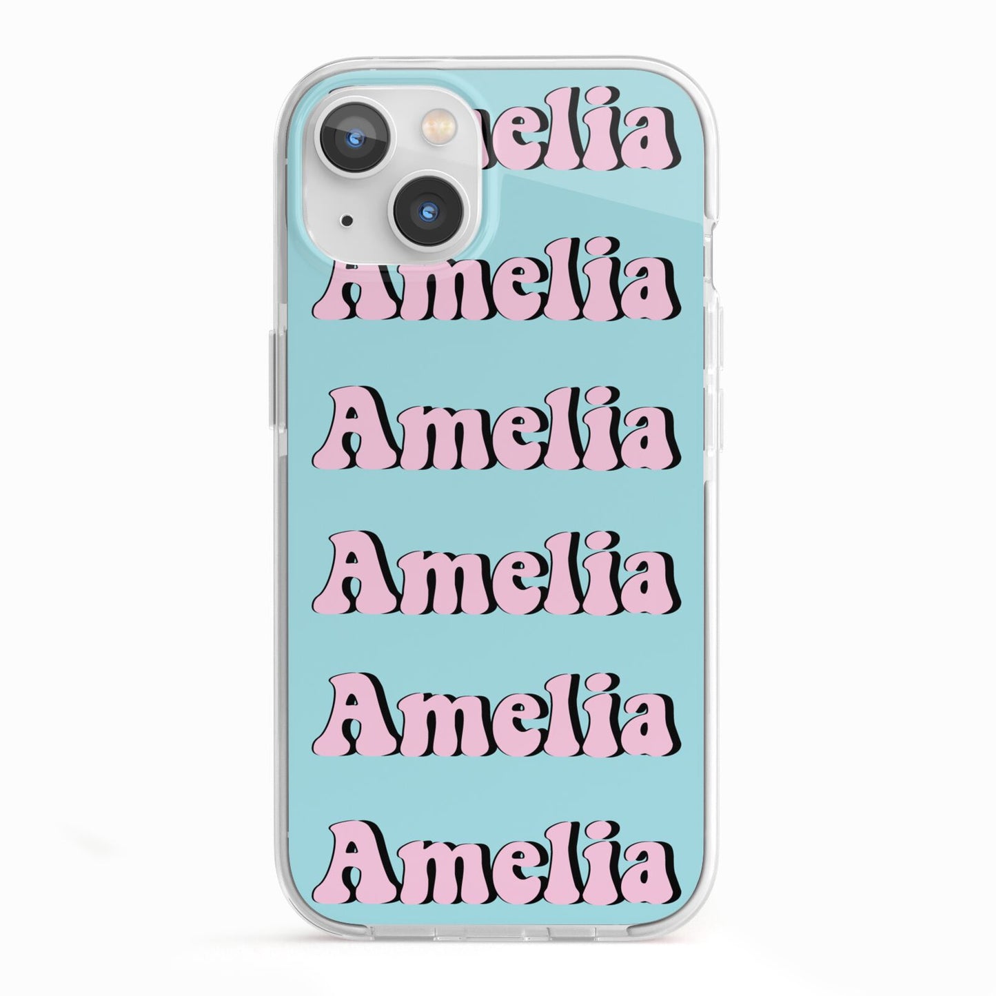 Personalised Hippie iPhone 13 TPU Impact Case with White Edges