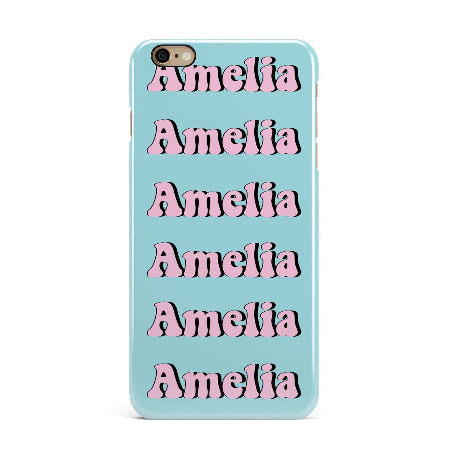 Personalised Hippie iPhone 6 Plus 3D Snap Case on Gold Phone