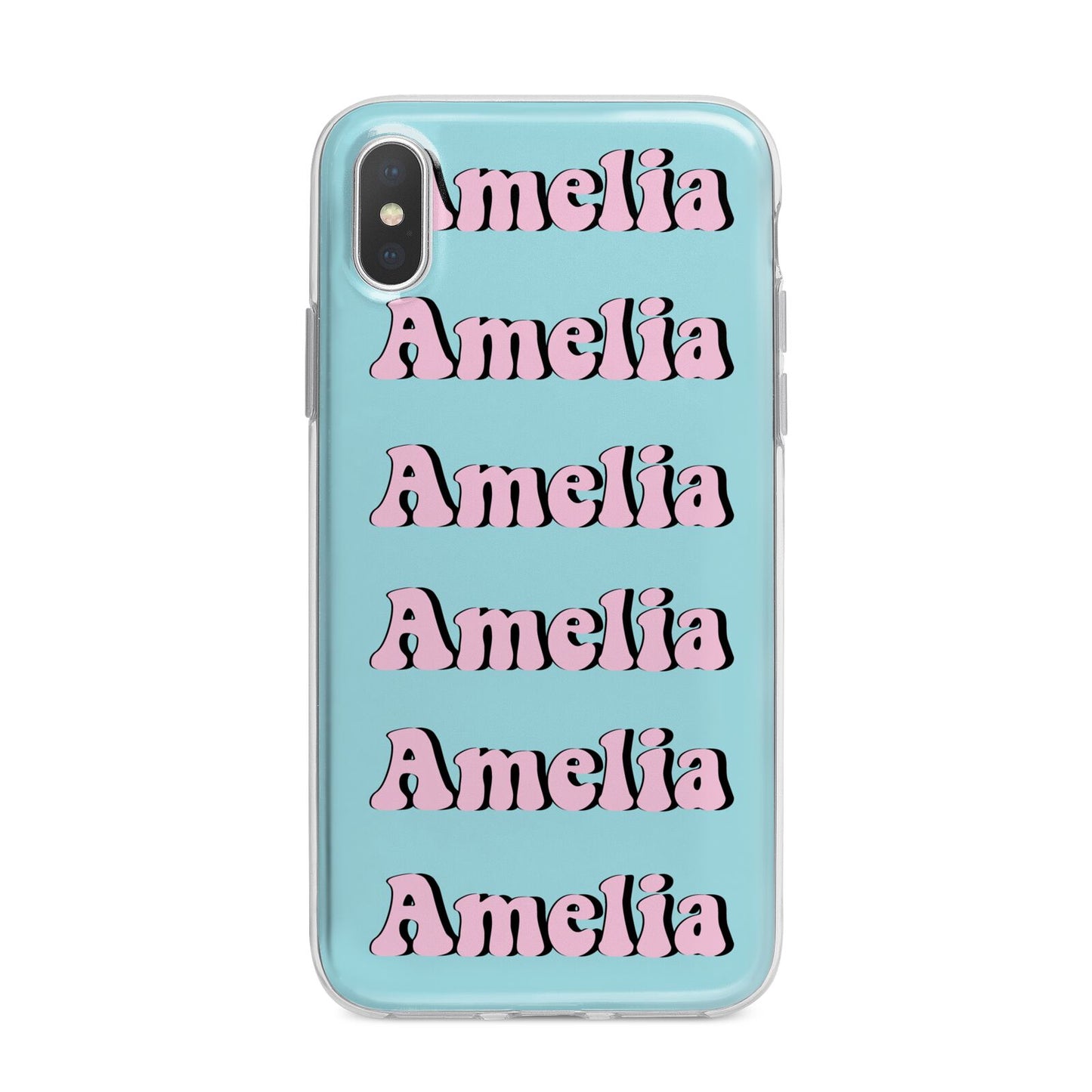 Personalised Hippie iPhone X Bumper Case on Silver iPhone Alternative Image 1