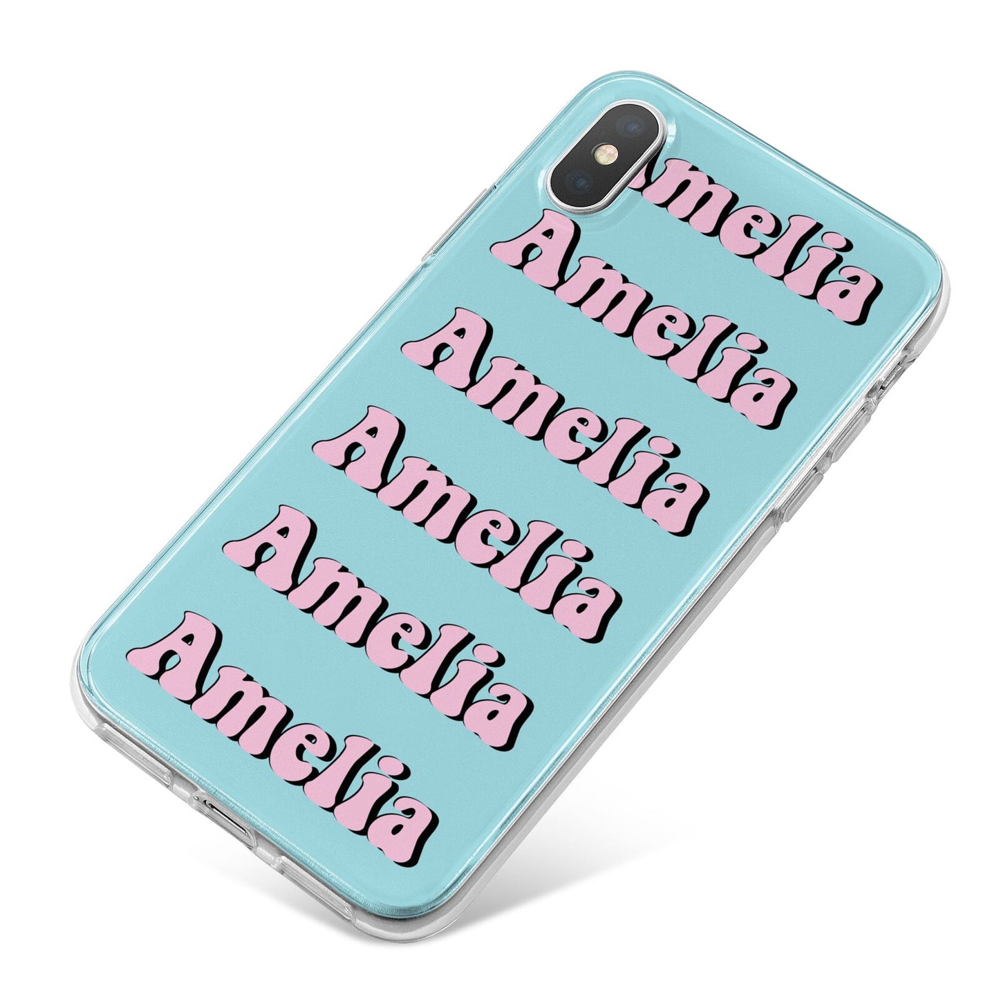 Personalised Hippie iPhone X Bumper Case on Silver iPhone