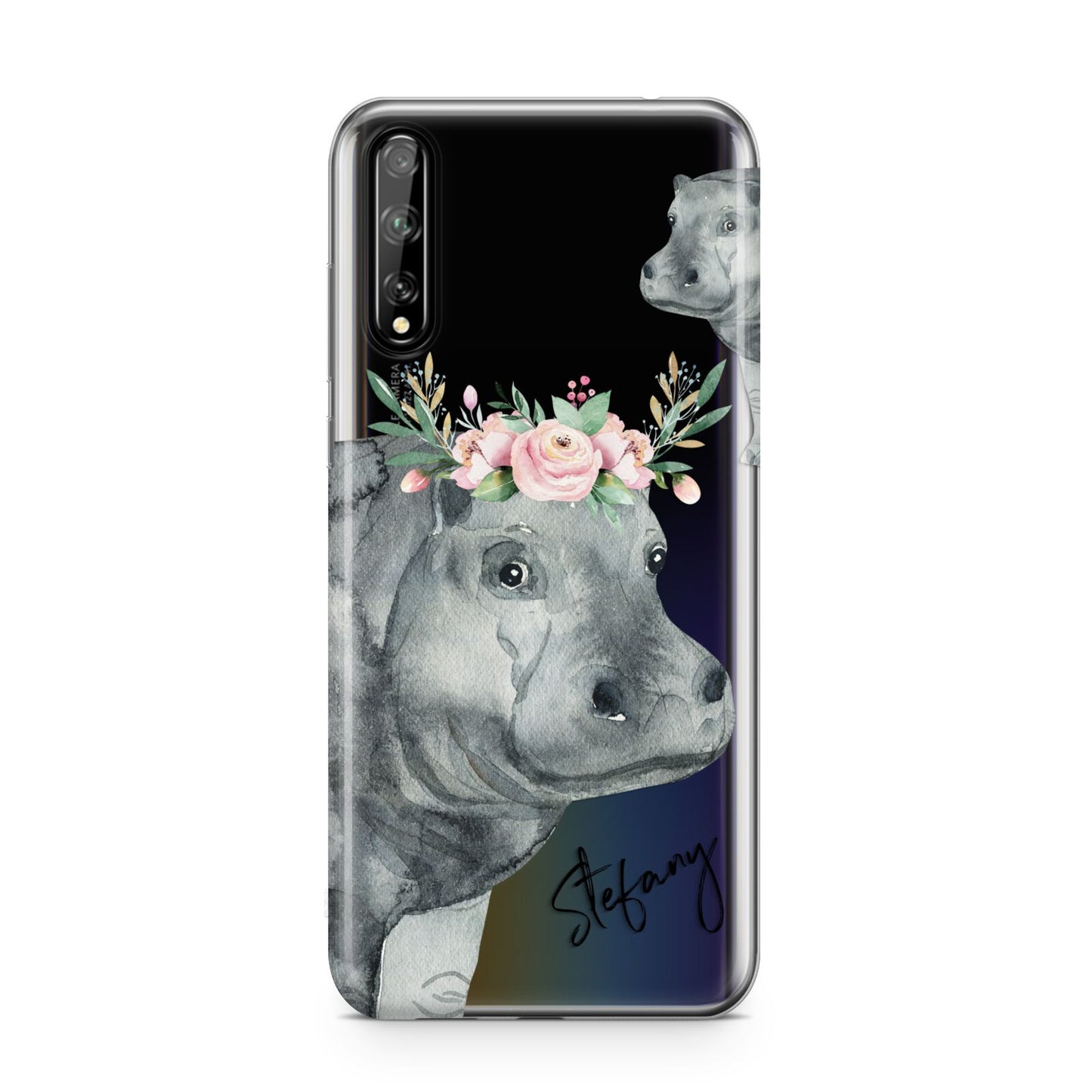 Personalised Hippopotamus Huawei Enjoy 10s Phone Case