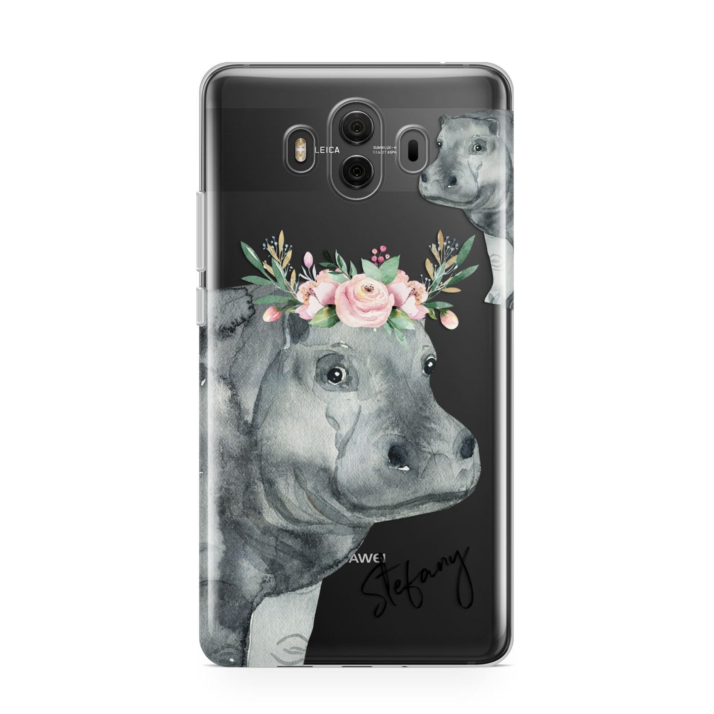 Personalised Hippopotamus Huawei Mate 10 Protective Phone Case