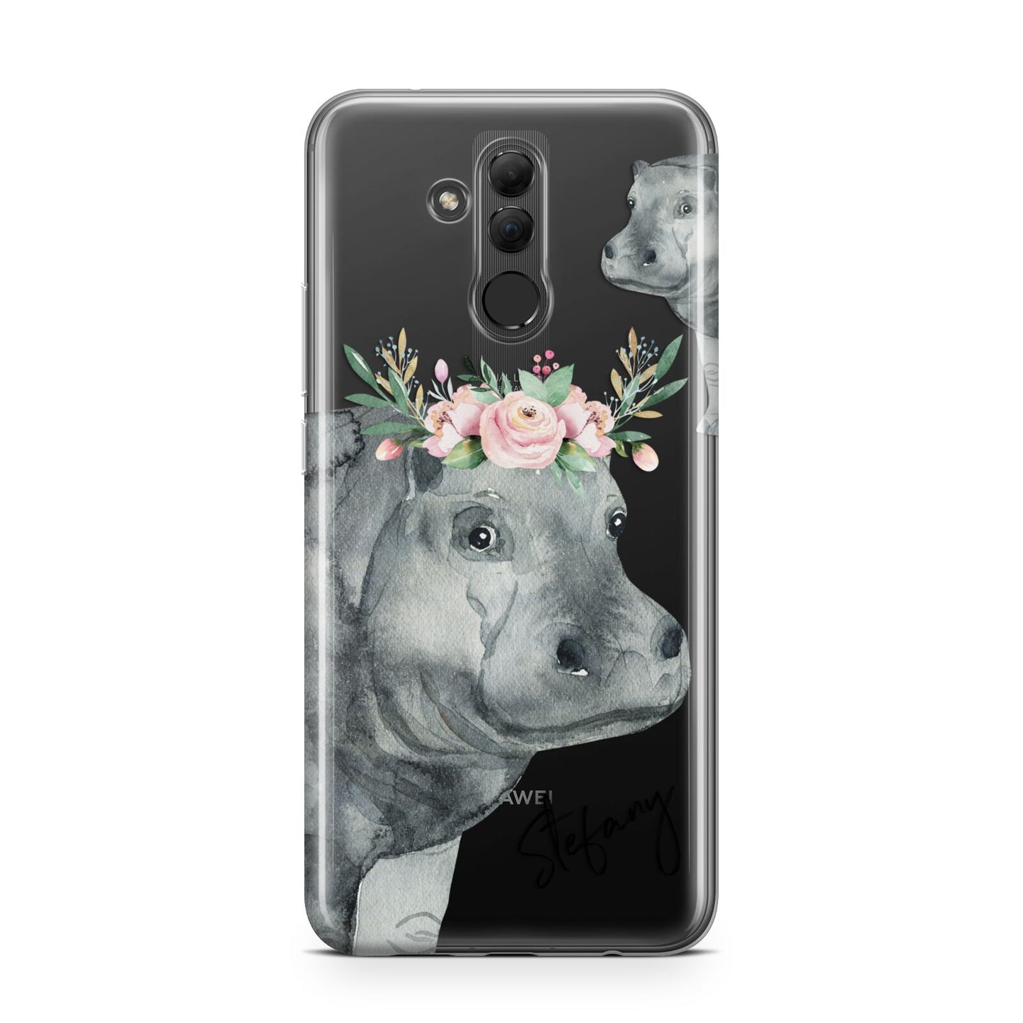 Personalised Hippopotamus Huawei Mate 20 Lite