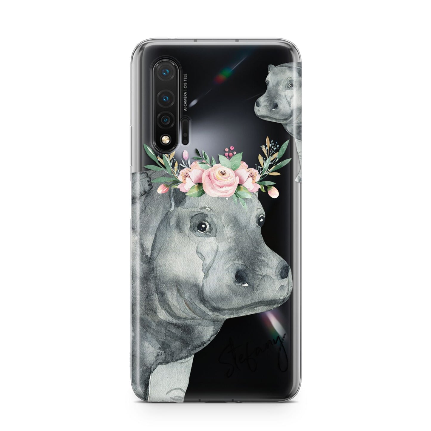 Personalised Hippopotamus Huawei Nova 6 Phone Case