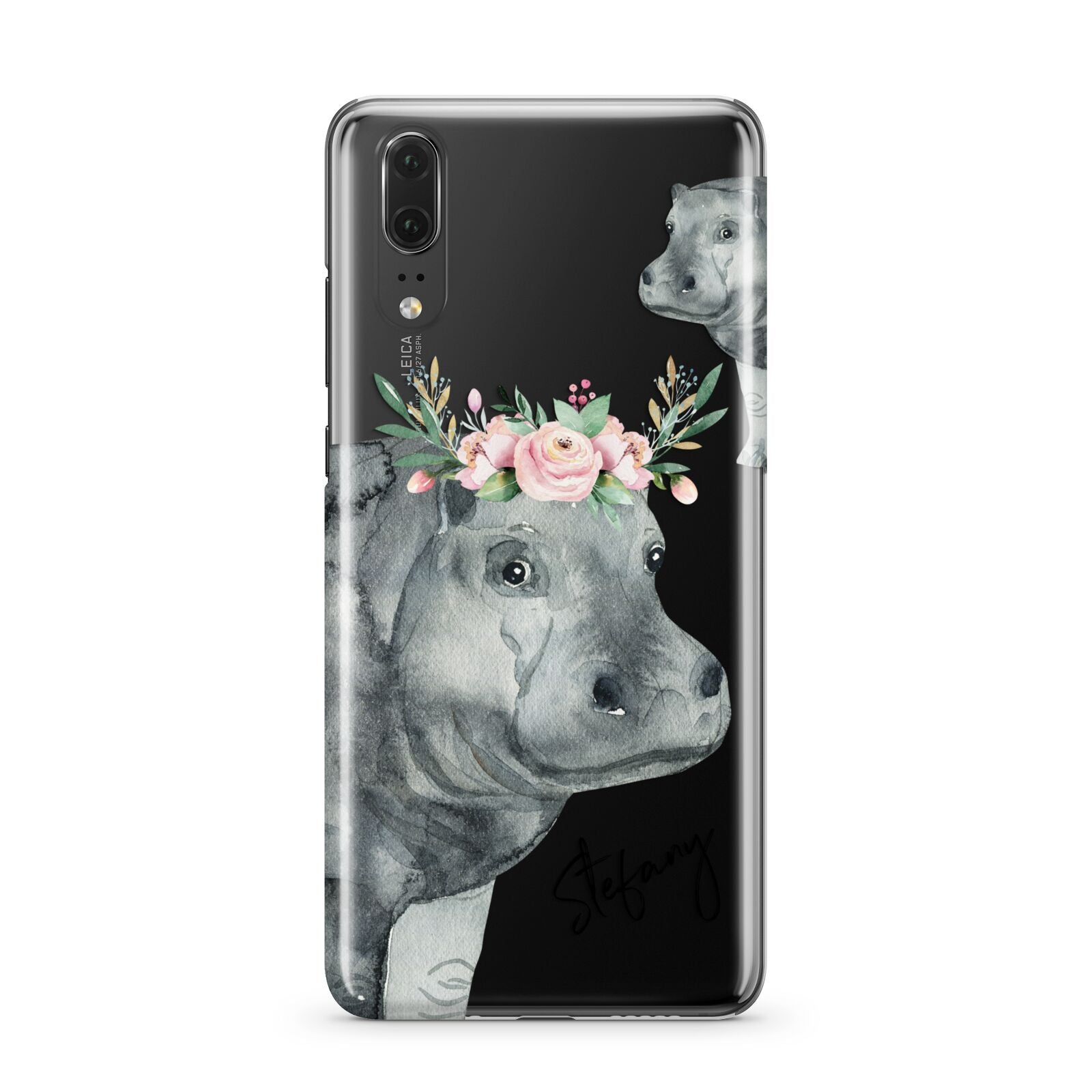 Personalised Hippopotamus Huawei P20 Phone Case