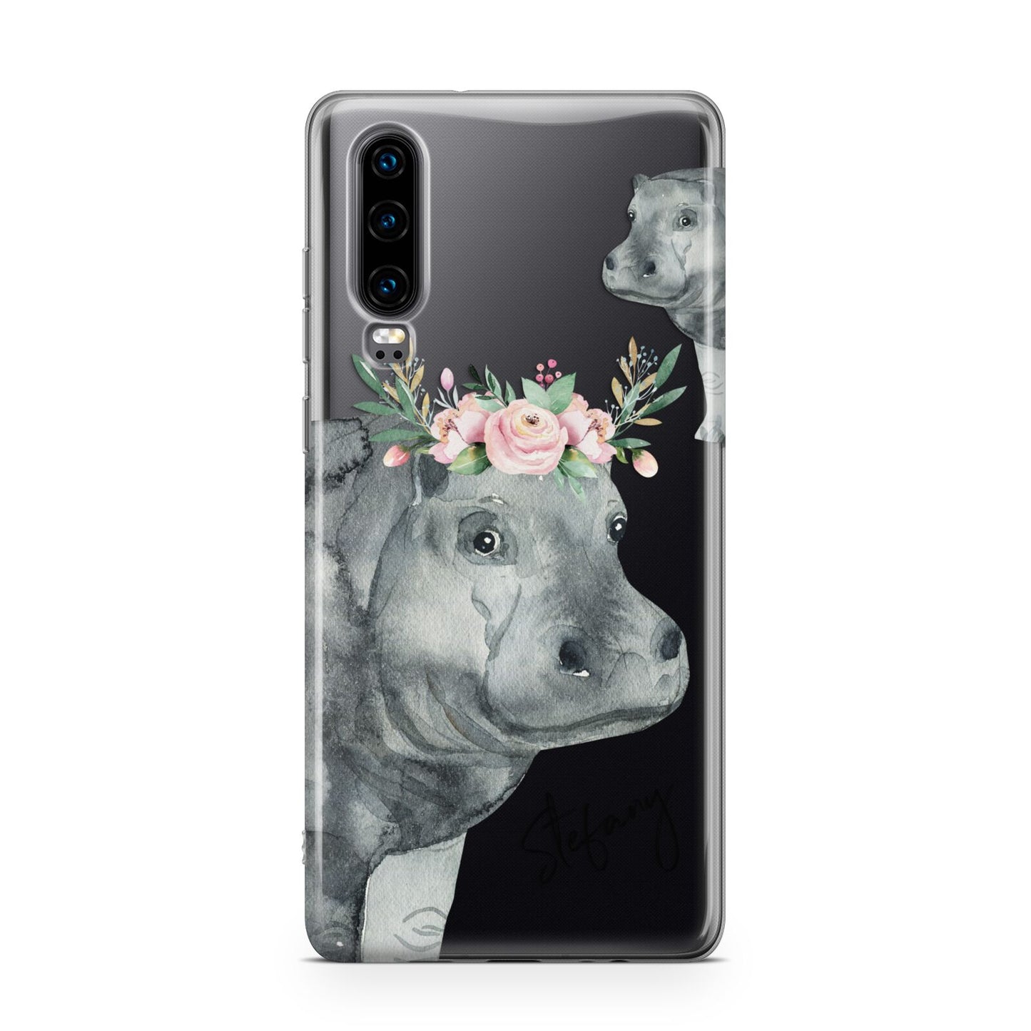 Personalised Hippopotamus Huawei P30 Phone Case