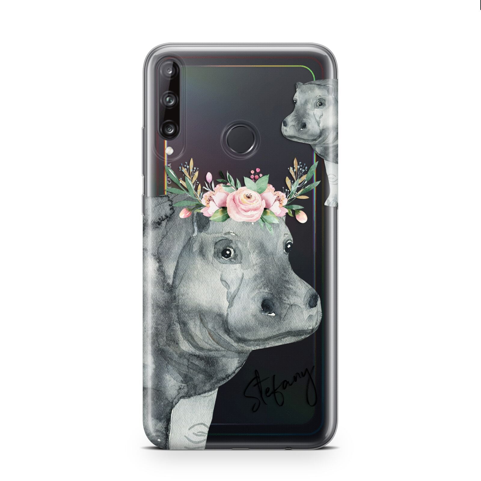 Personalised Hippopotamus Huawei P40 Lite E Phone Case