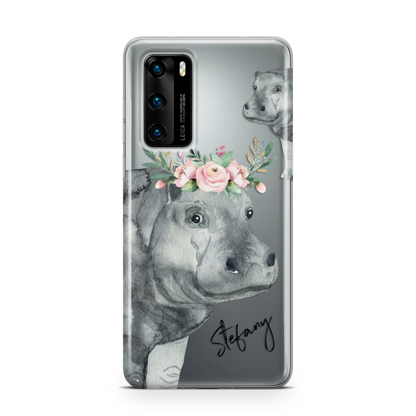 Personalised Hippopotamus Huawei P40 Phone Case