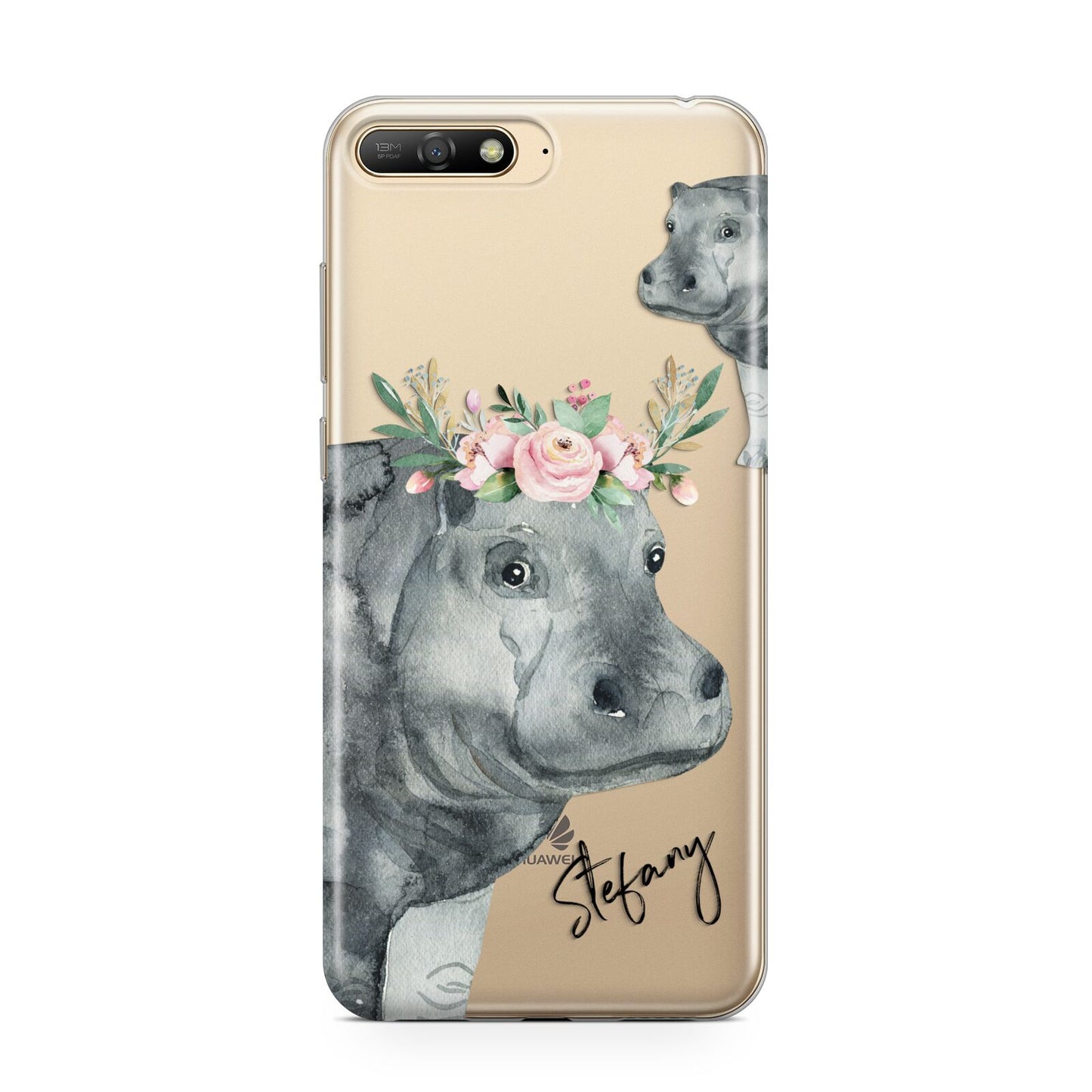 Personalised Hippopotamus Huawei Y6 2018