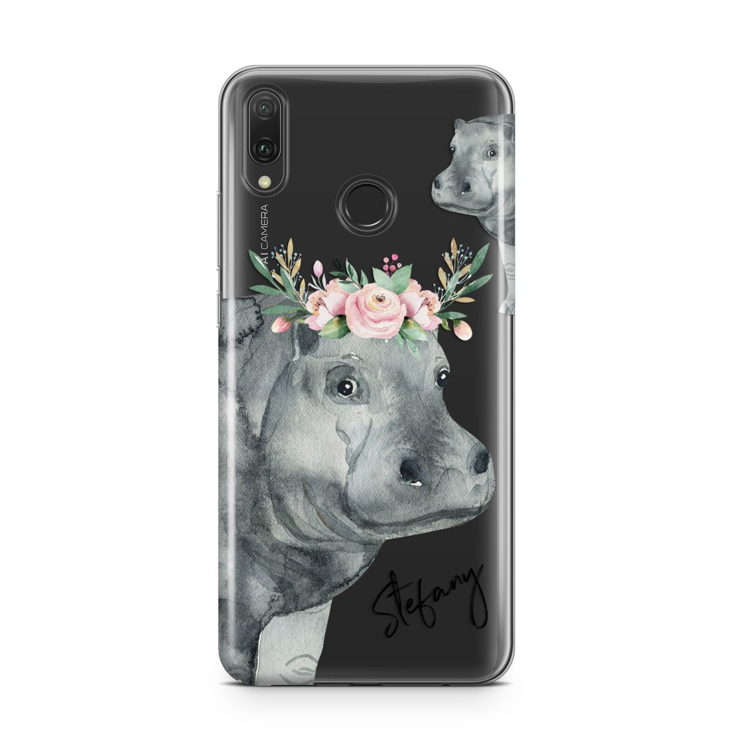 Personalised Hippopotamus Huawei Y9 2019