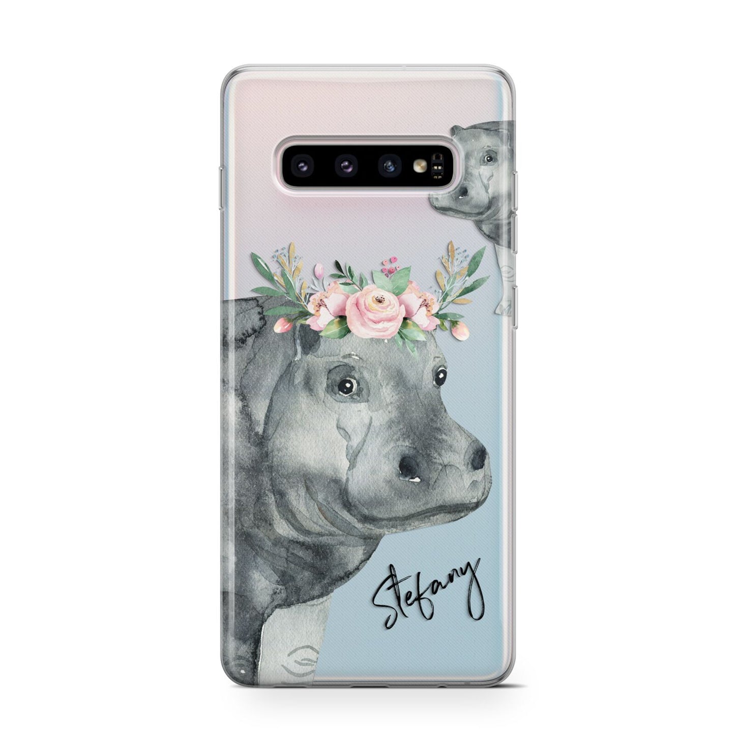 Personalised Hippopotamus Protective Samsung Galaxy Case