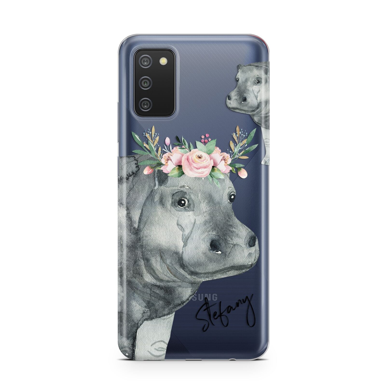 Personalised Hippopotamus Samsung A02s Case