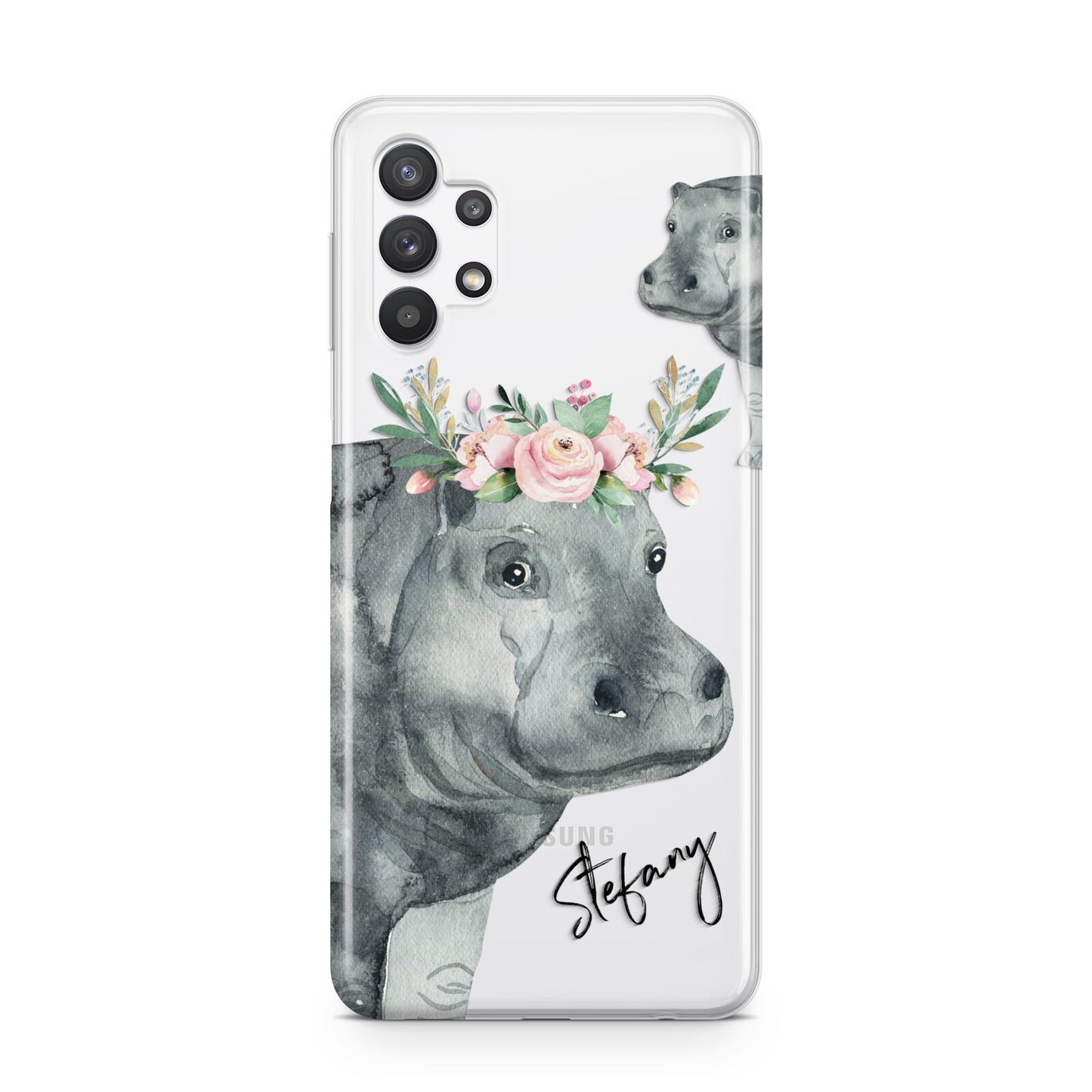 Personalised Hippopotamus Samsung A32 5G Case